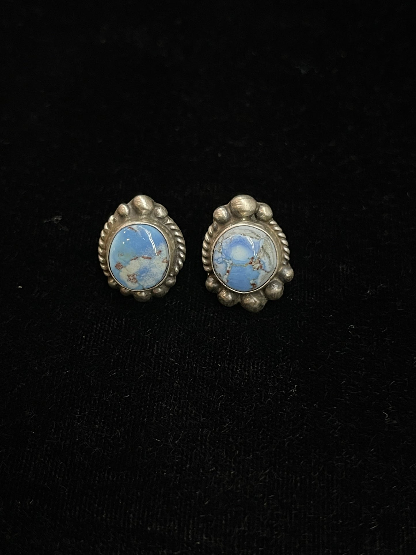 Golden Hills Turquoise Earrings by Donovan Skeet, Navajo