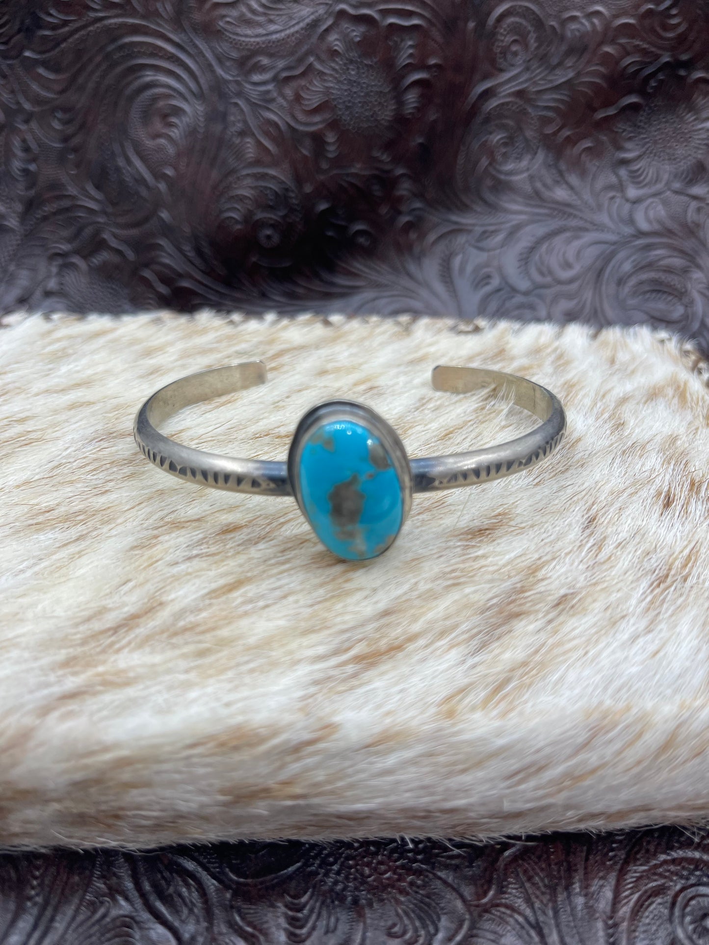 5.5" - 7.25" Kingman Turquoise Cuff Bracelet