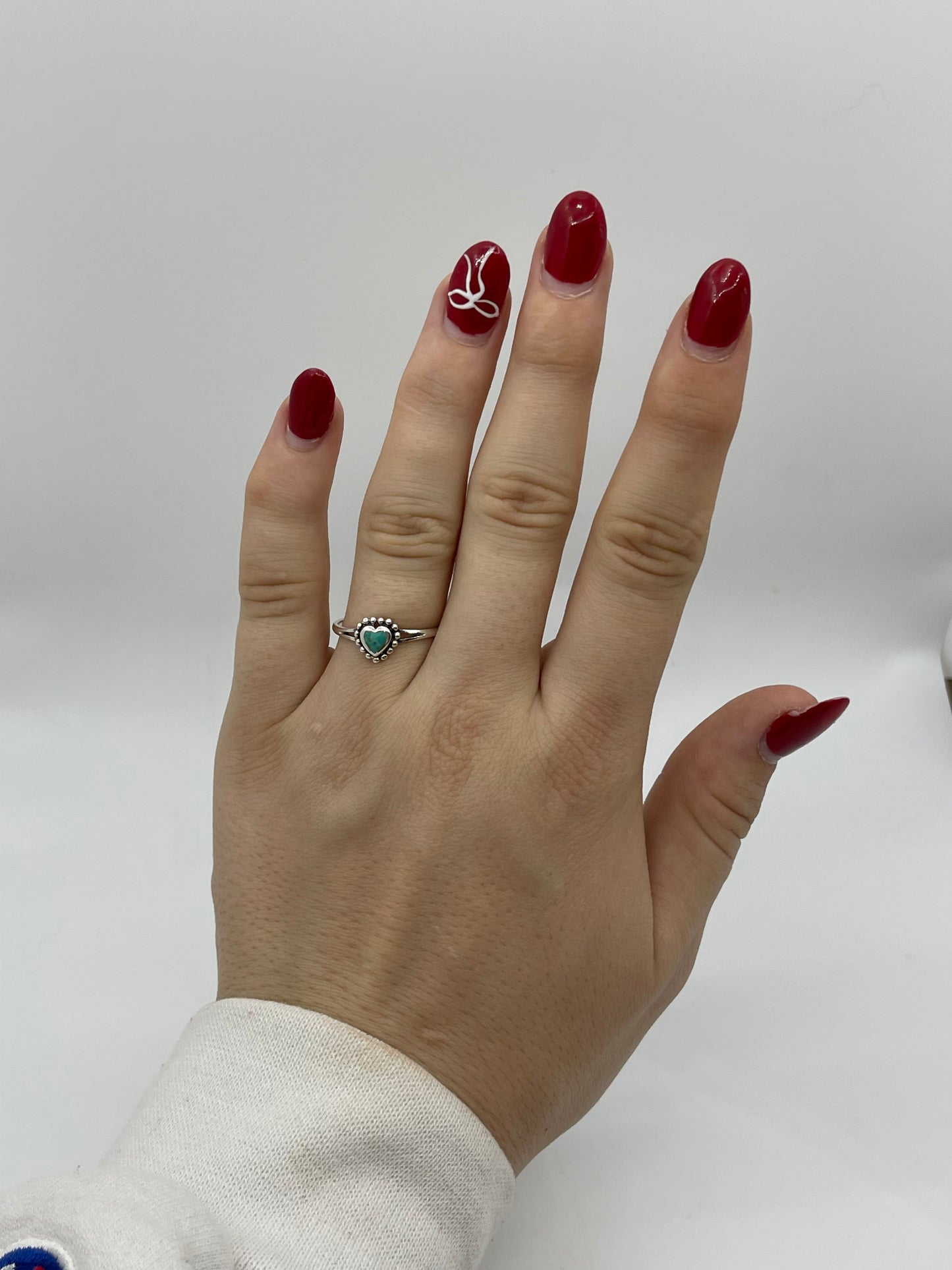 8.0 Tiny Heart Turquoise Heart
