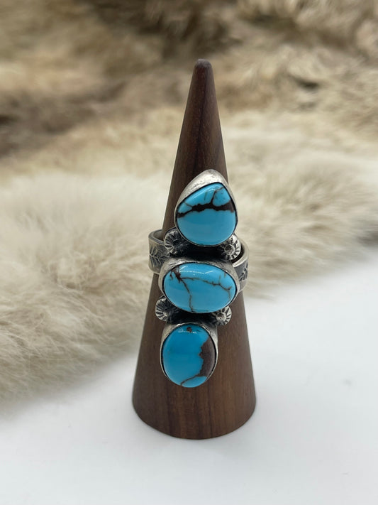 L3 Stone Egyptian Turquoise Adjustable (8.0-11.0) by Happy Piasso, Navajo