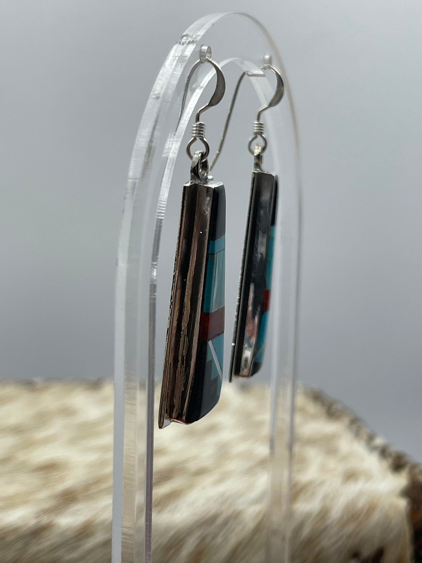 Inlaid Turquoise, Onyx, Mother of Pearl, and Red Coral by Patty Edaakie, Zuni