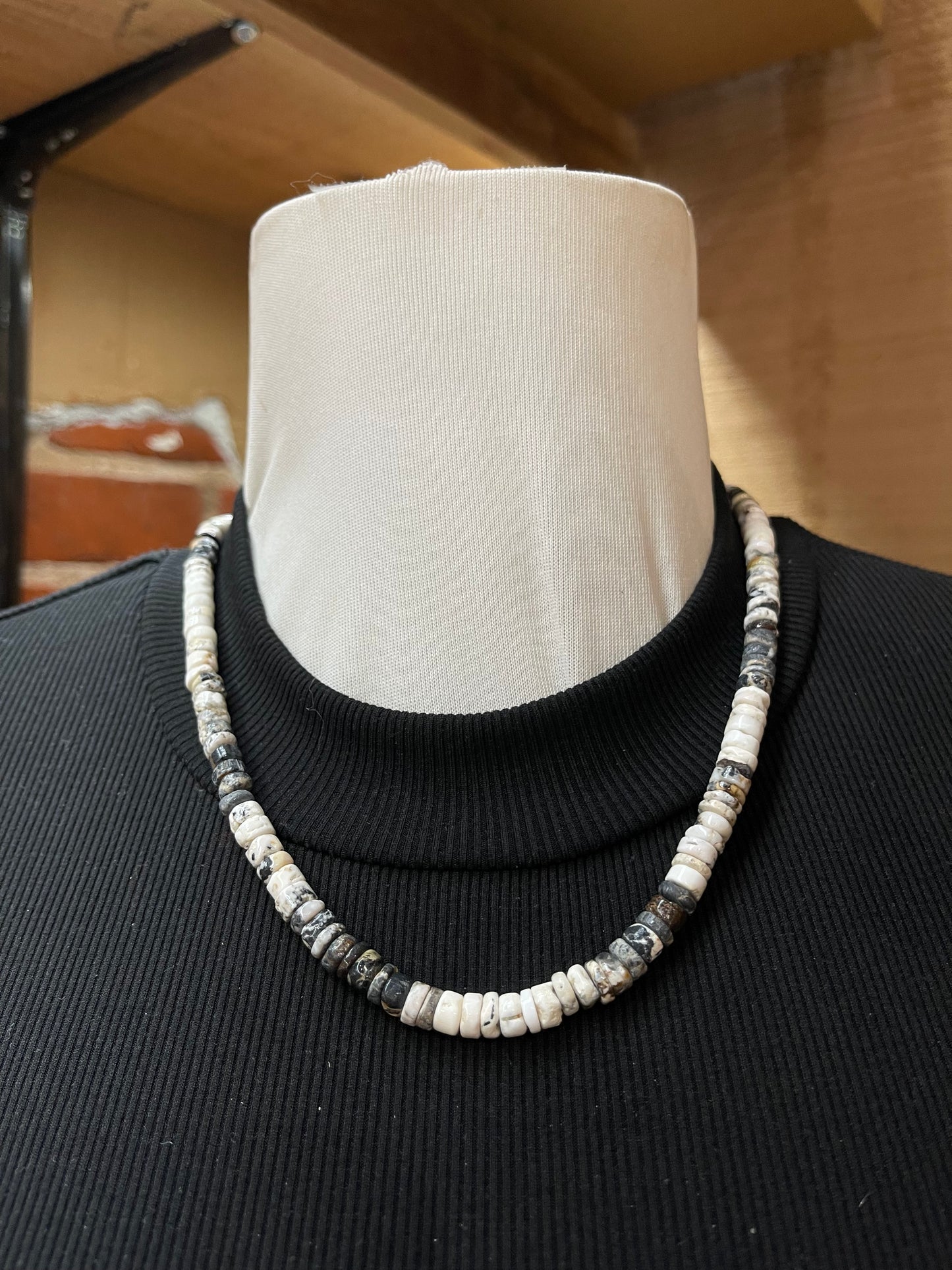 19" White Buffalo Necklace