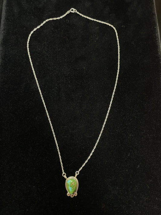 18" Sonoran Gold Turquoise Necklace by Sharon McCarthy, Navajo