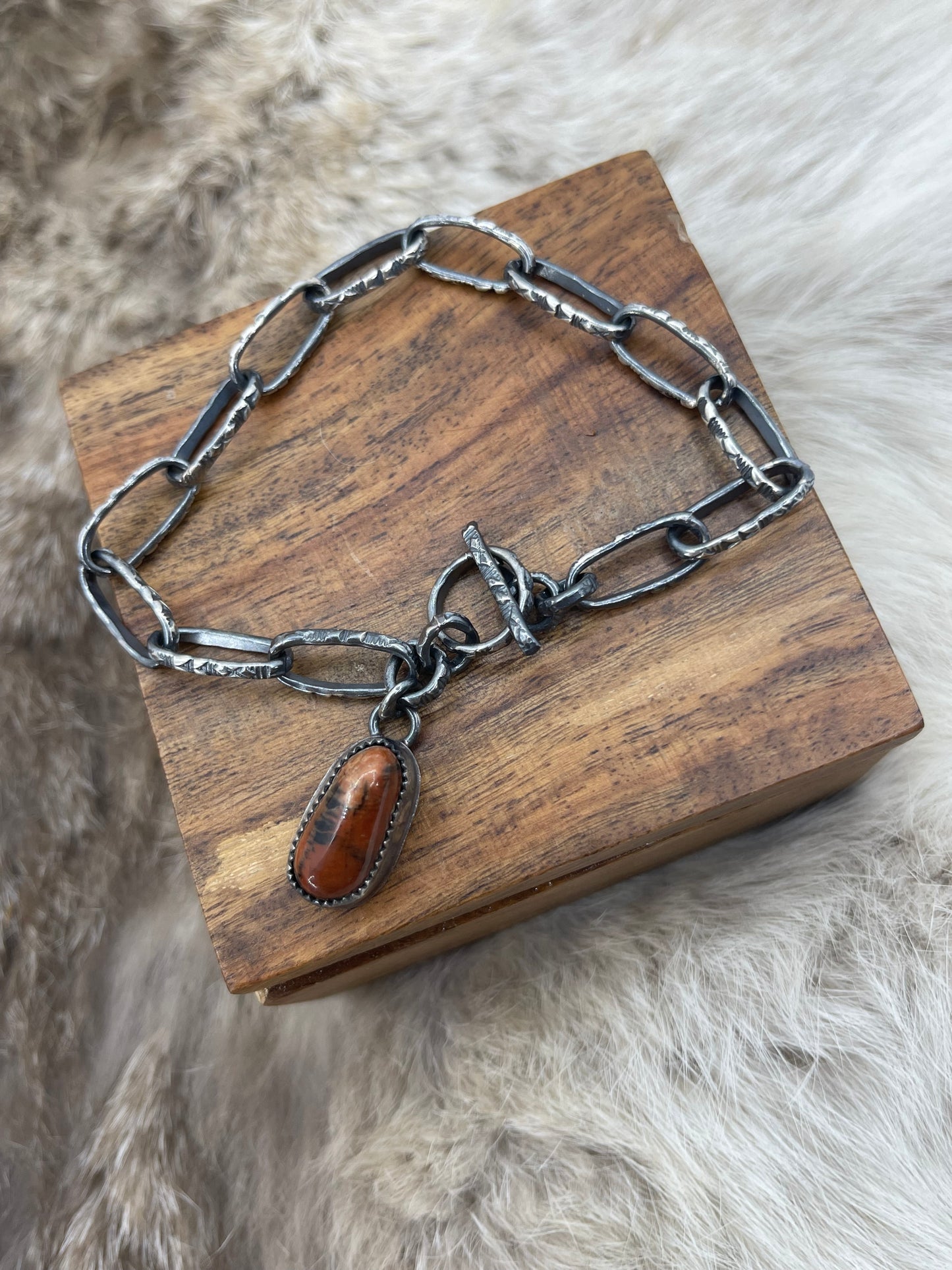 7" Handmade Paperclip Chain Link Bracelet by Bad Bronc