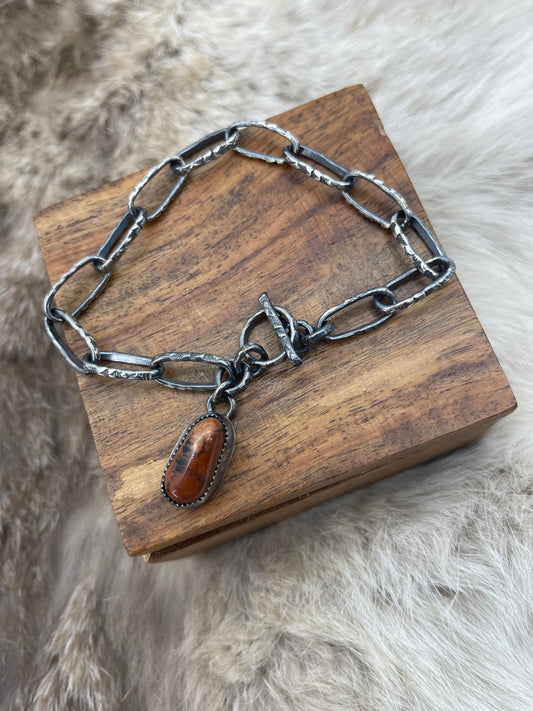 7" Handmade Paperclip Chain Link Bracelet by Bad Bronc