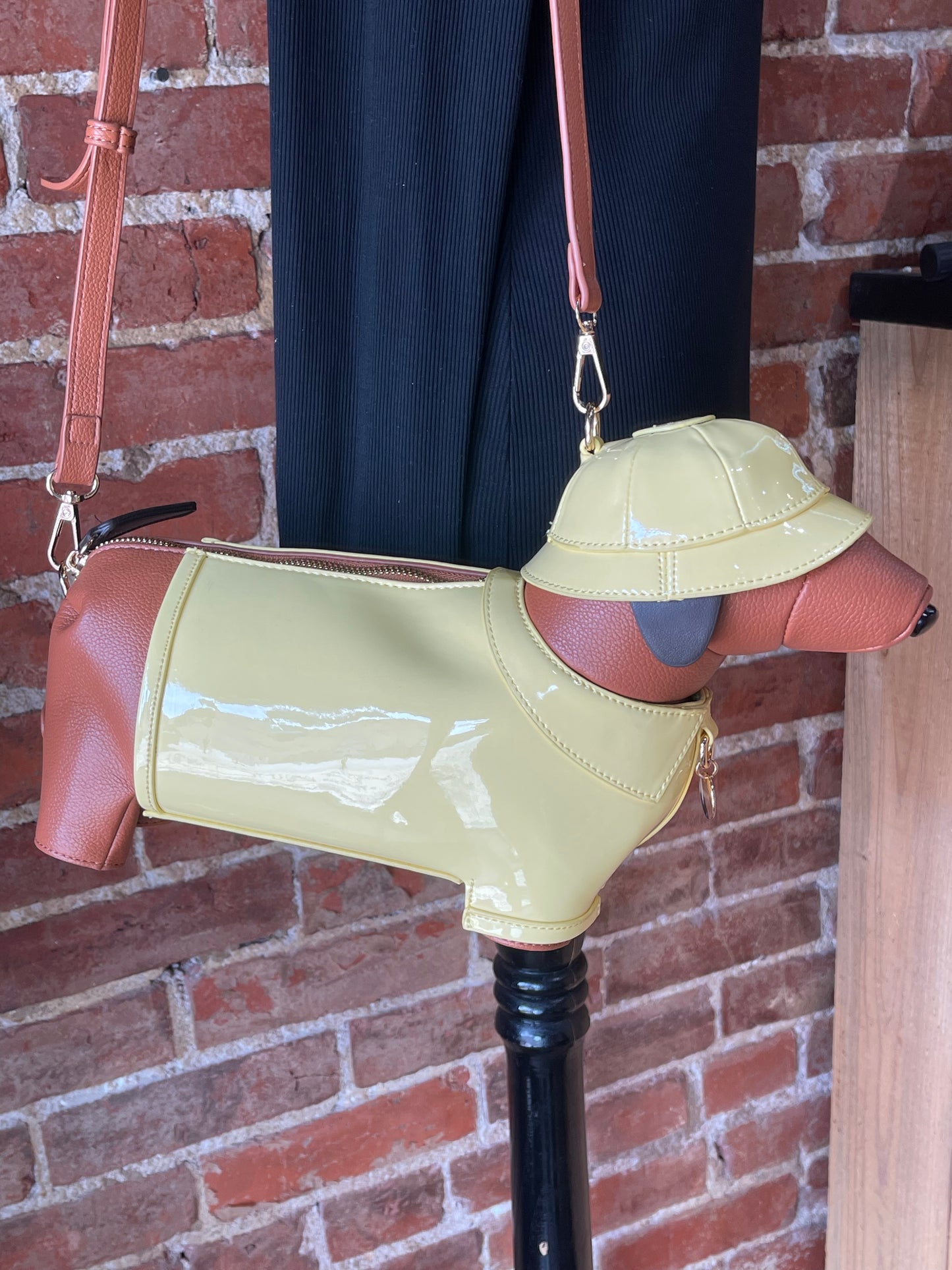 Weiner Dog in a Raincoat Purse