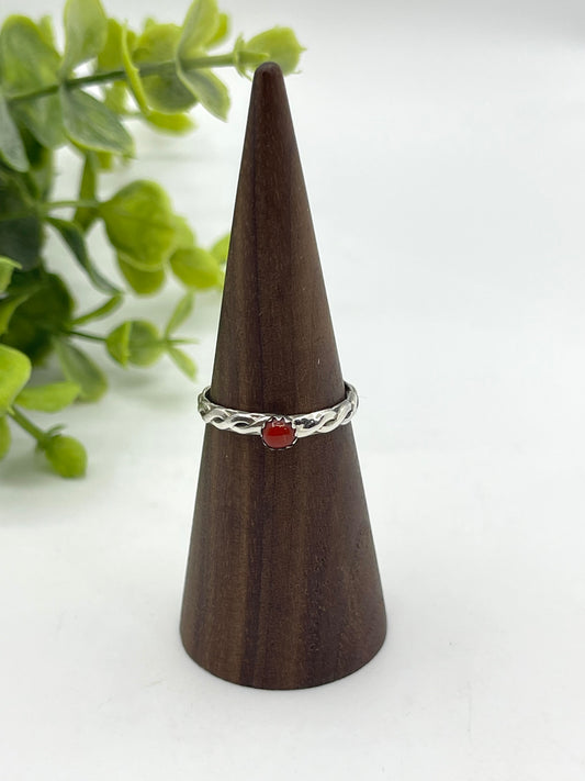 9.0 Red Coral Twisted Wire Band