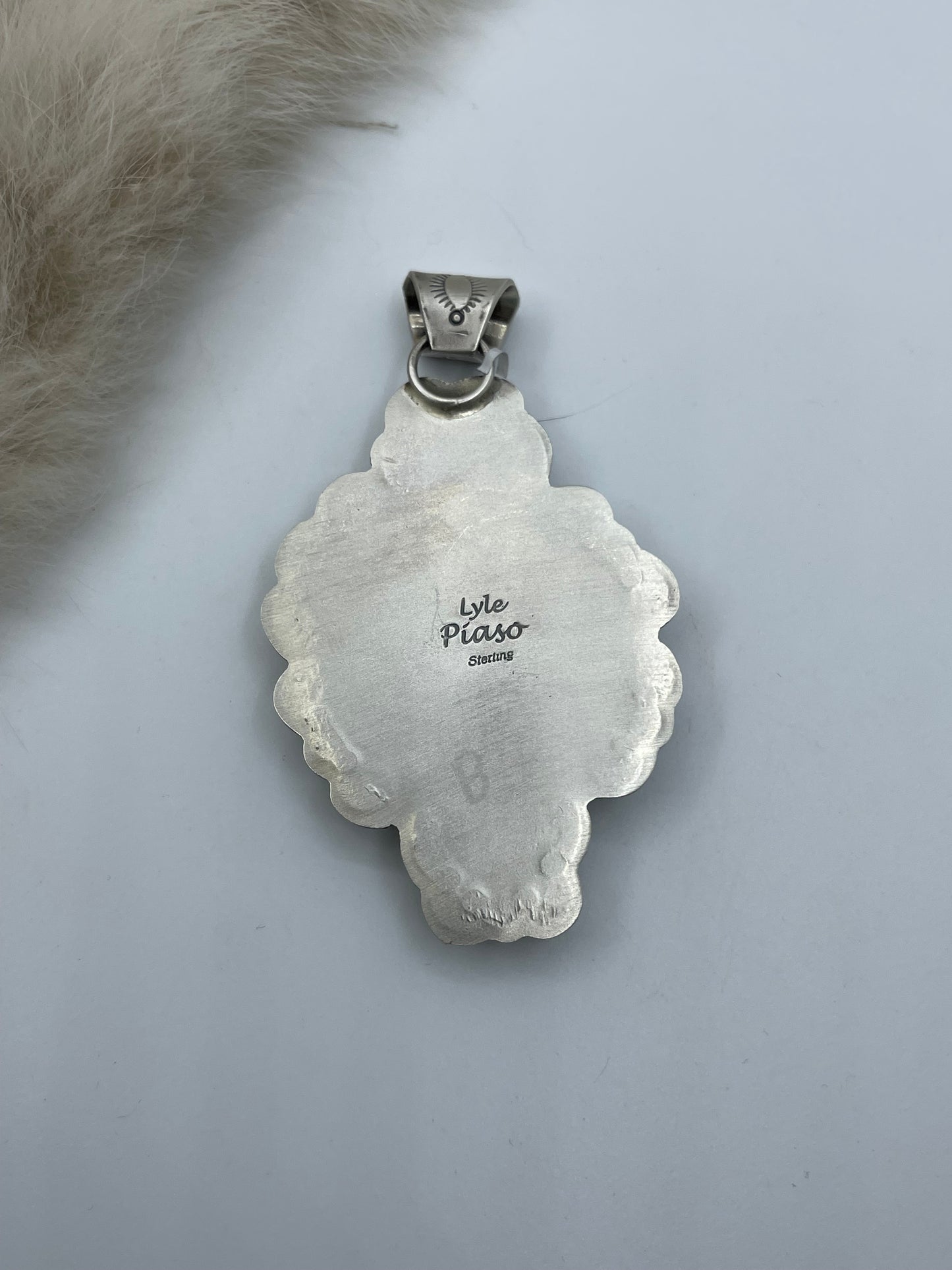 High Grade Kingman Turquoise Cluster Pendant by Lyle Piaso, Navajo