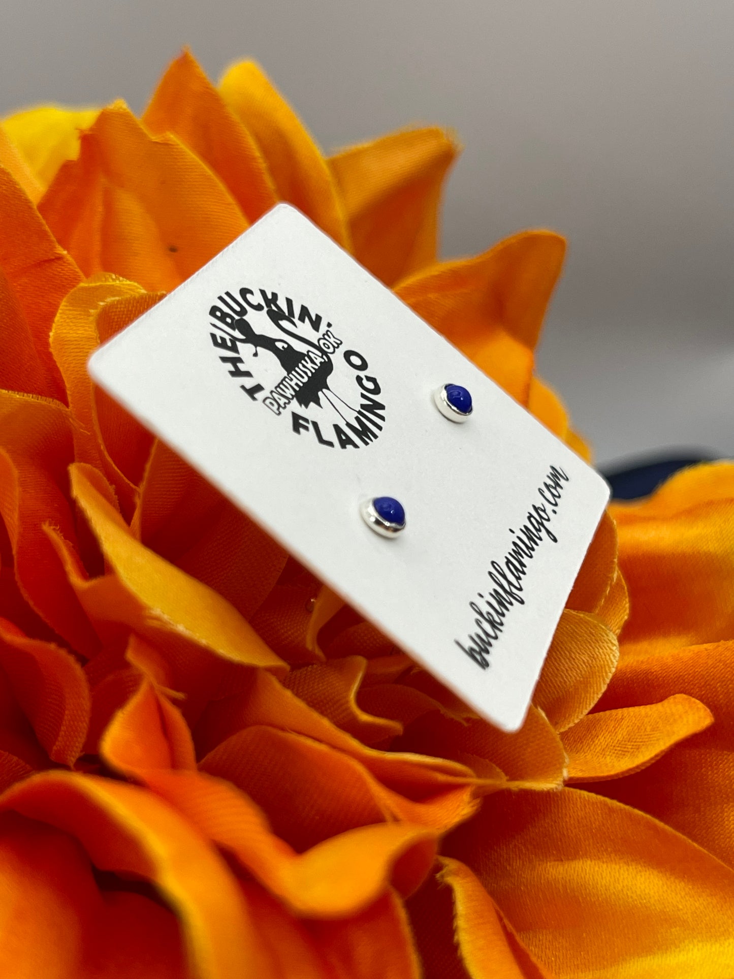 3.5mm Dainty Blue Lapis Stud Earrings