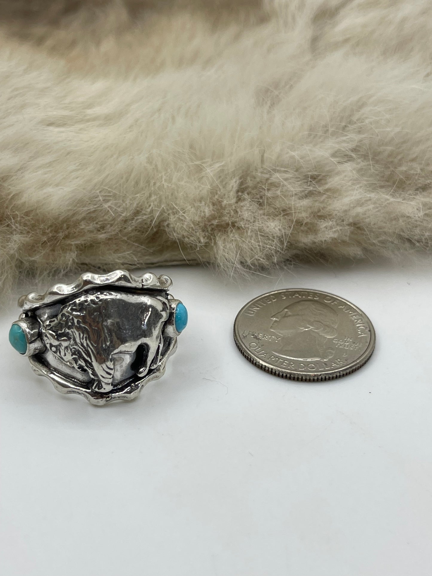 11.5 Buffalo Ring by Genevieve Francisco, Navajo