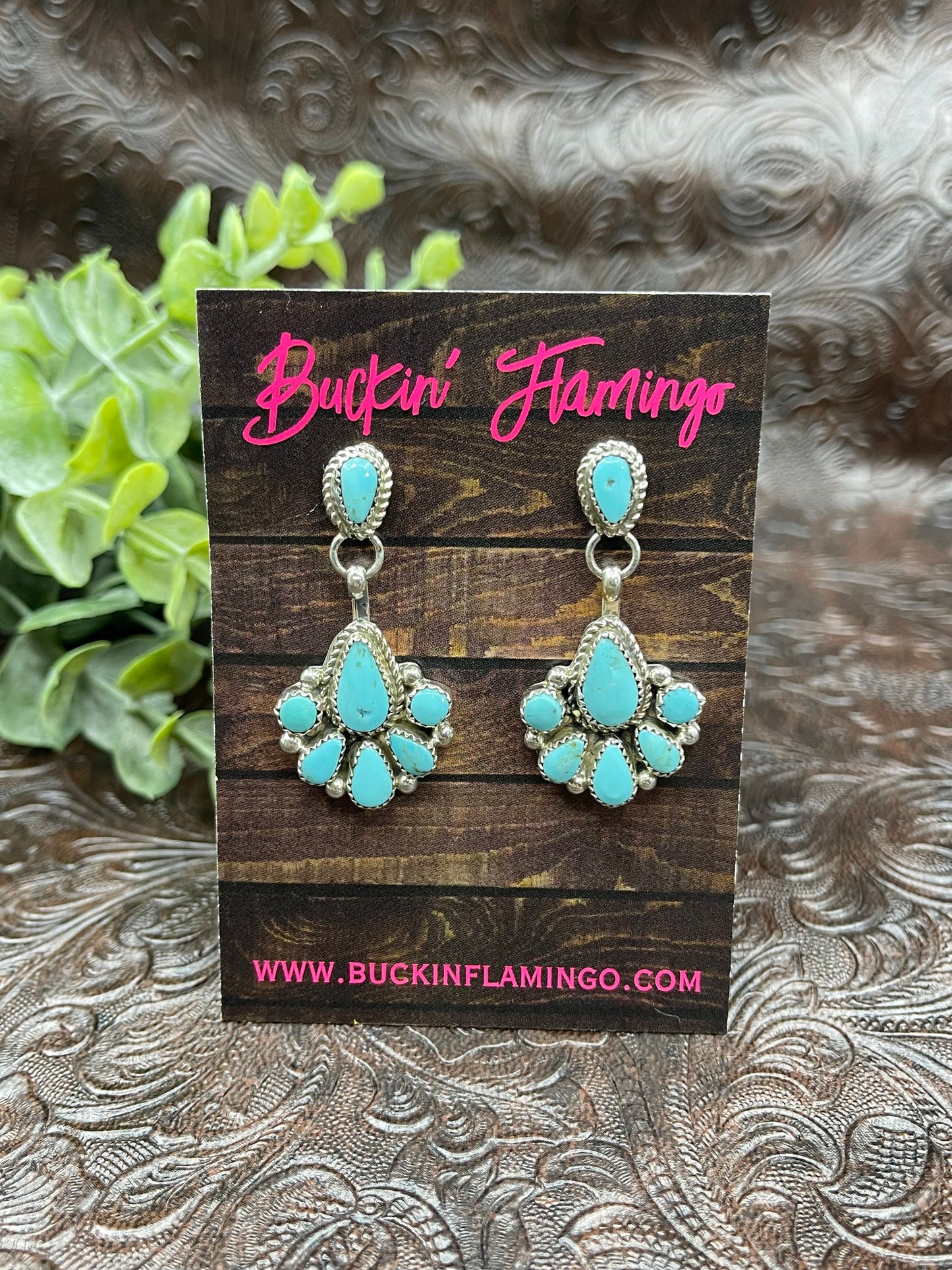 Cluster Post Dangle Earrings By Alicia Wilson, Navajo