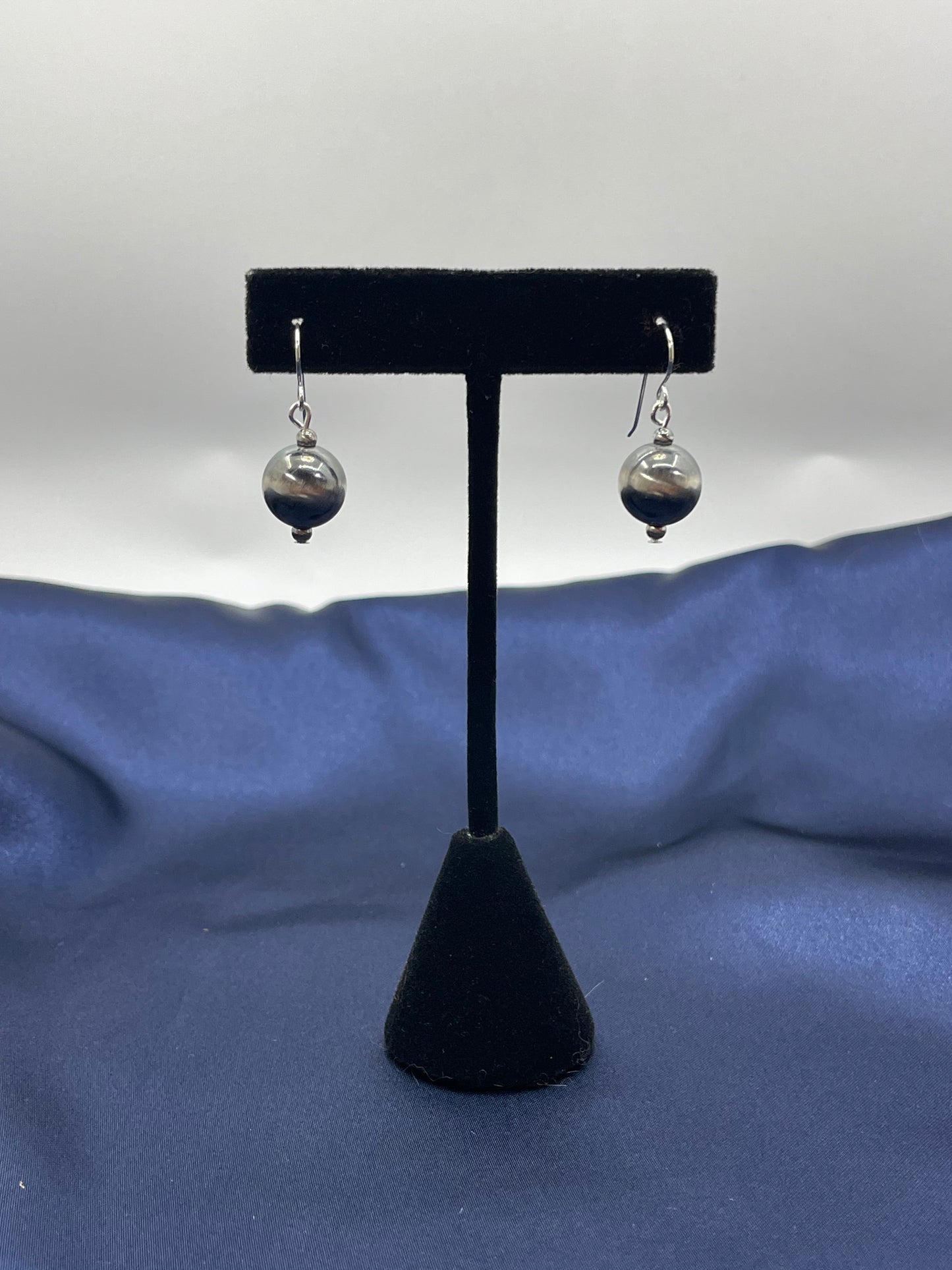 12mm Navajo Style Pearl Earrings