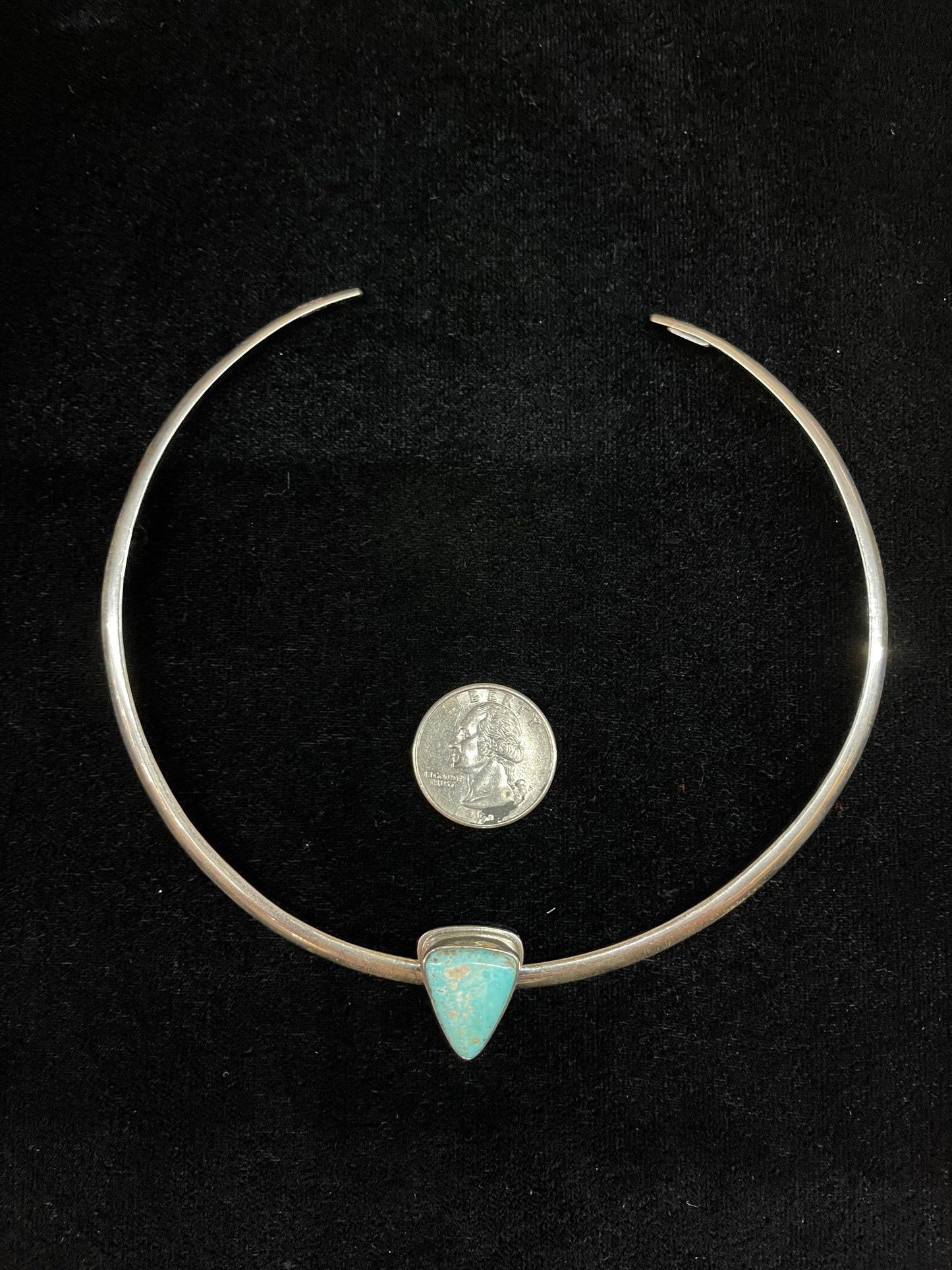 Triangle Kingman Turquoise Choker by Zia