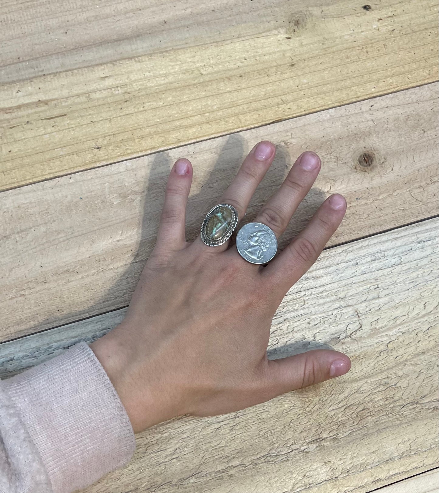 5.5 Boulder Turquoise Ring by Peggy Skeets, Navajo