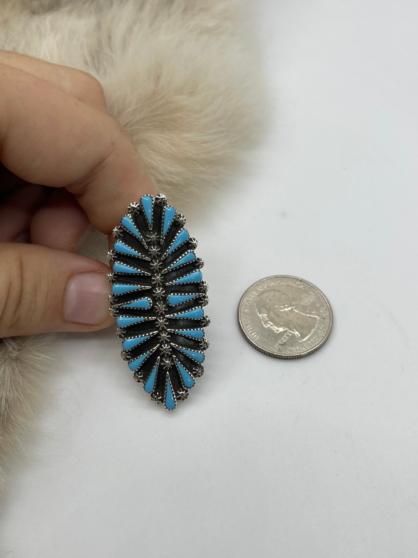 Petit Point Zuni Ring & Cuff Set by Carlos Tsipa, Zuni