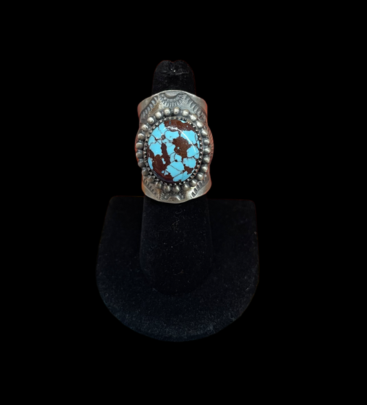 7.5 Egyptian Turquoise Ring by Boyd Ashley, Navajo