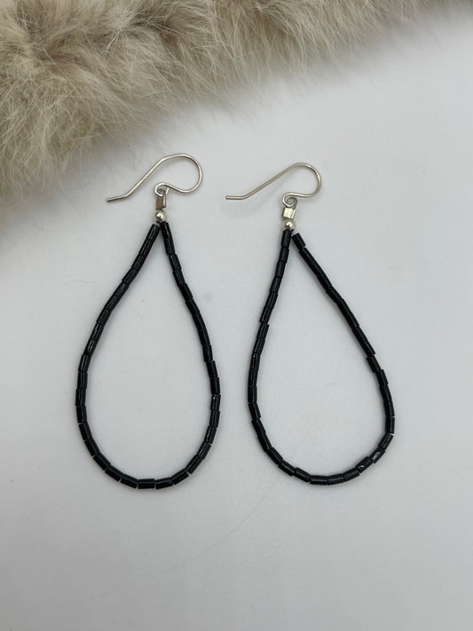 Black Onyx Teardrop Earrings