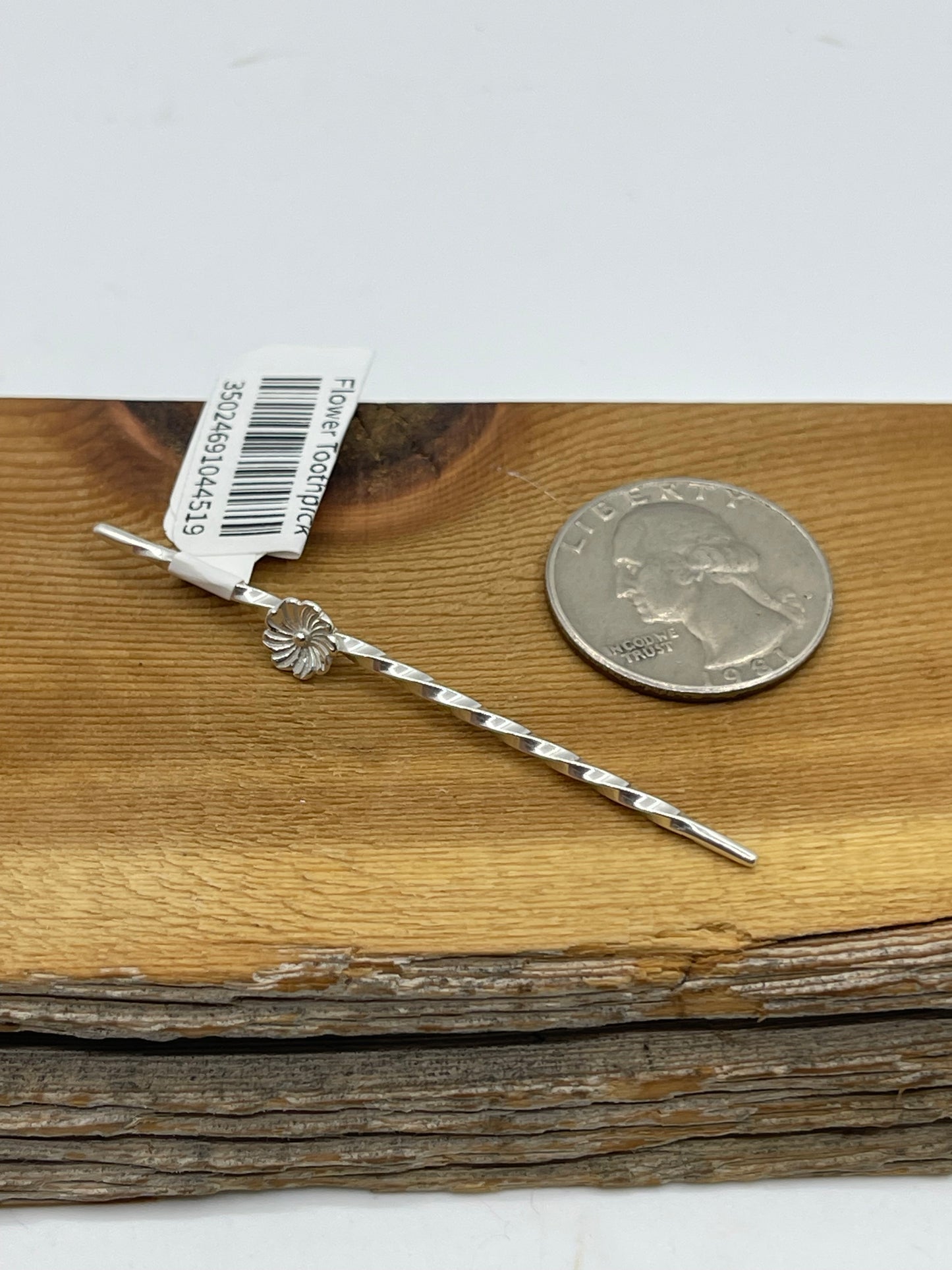 Sterling Silver Flower Toothpick