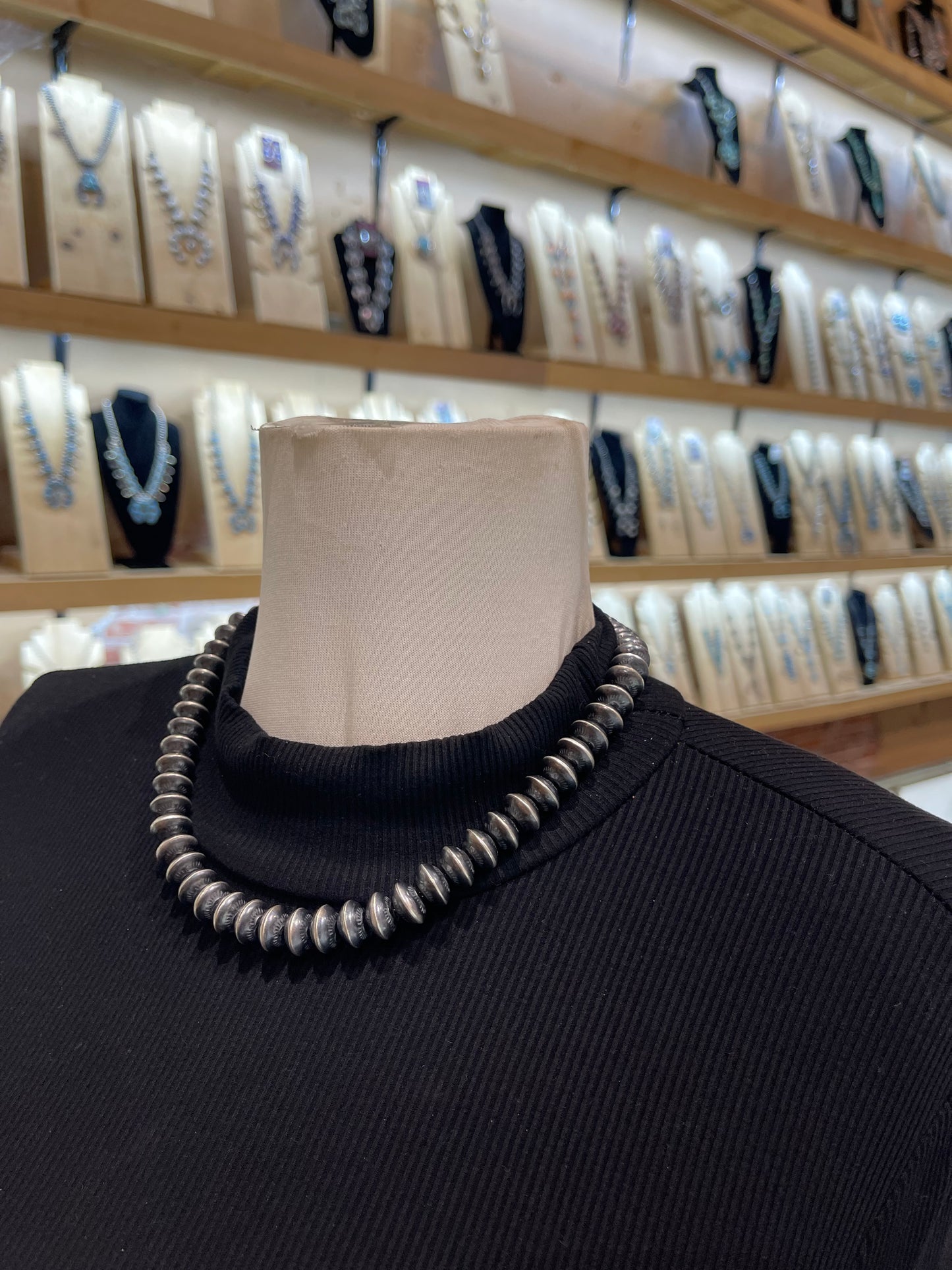 18” 11mm Stamped by Marcella James, Navajo