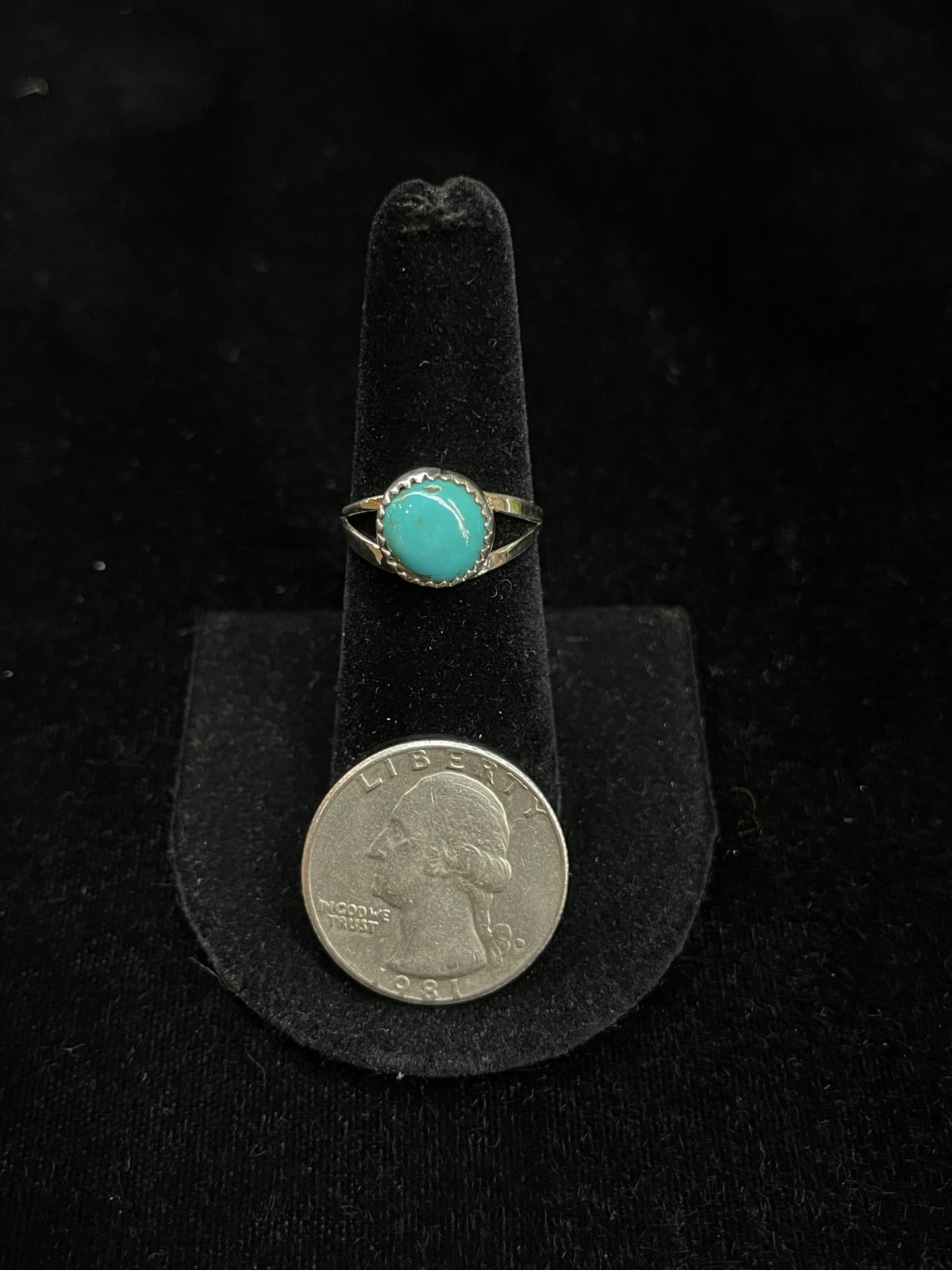 6.5 Turquoise Ring by Letricia Largo, Navajo