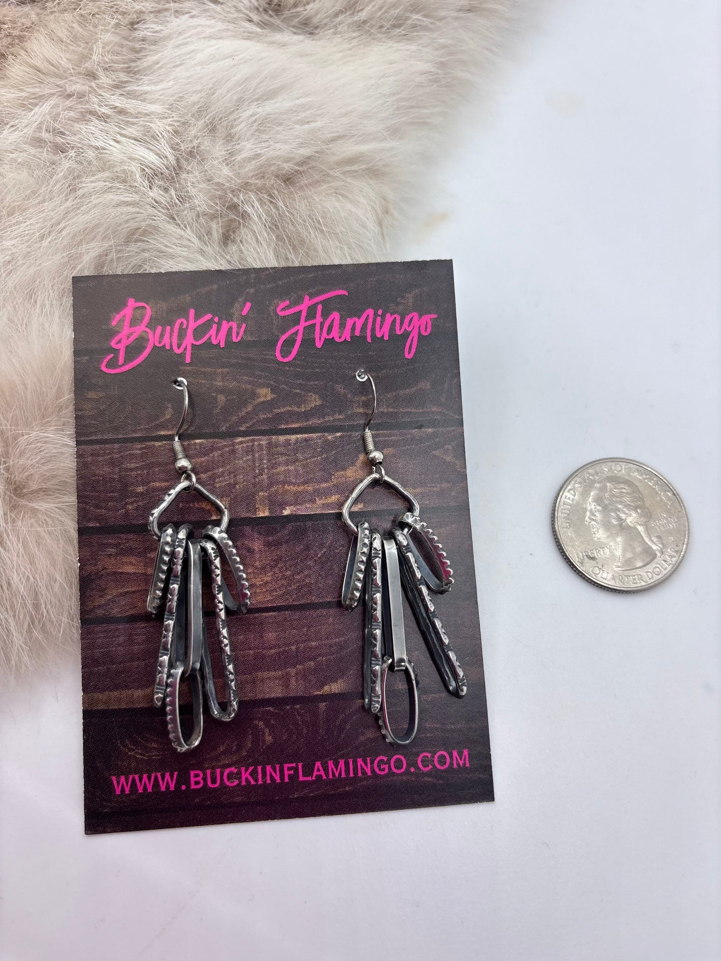 Bad Bronc Paperclip Chain Dangle Earrings