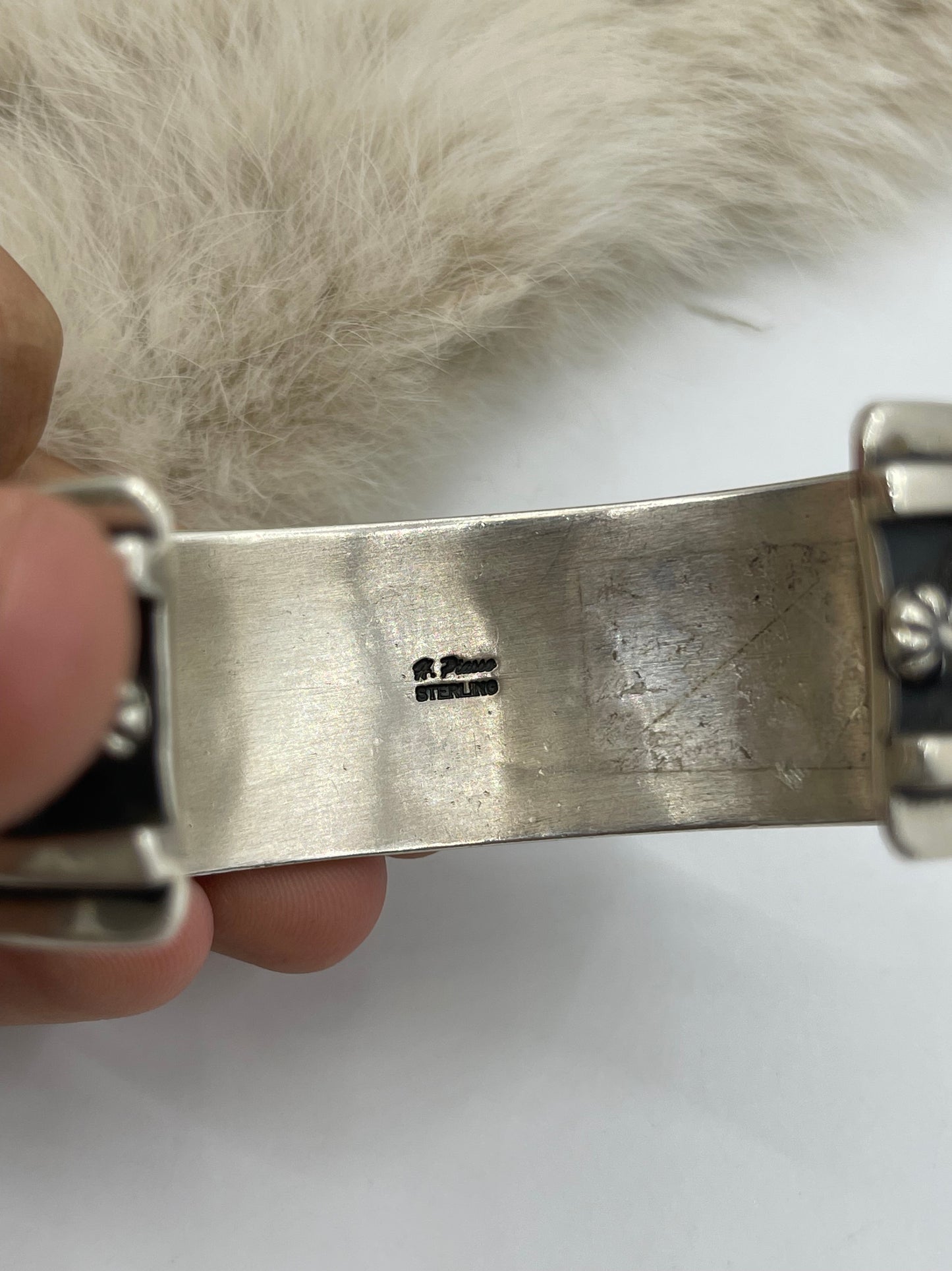 6.5”-6.75” Multi Star Heavy Silver Cuff by Happy Piaso, Navajo