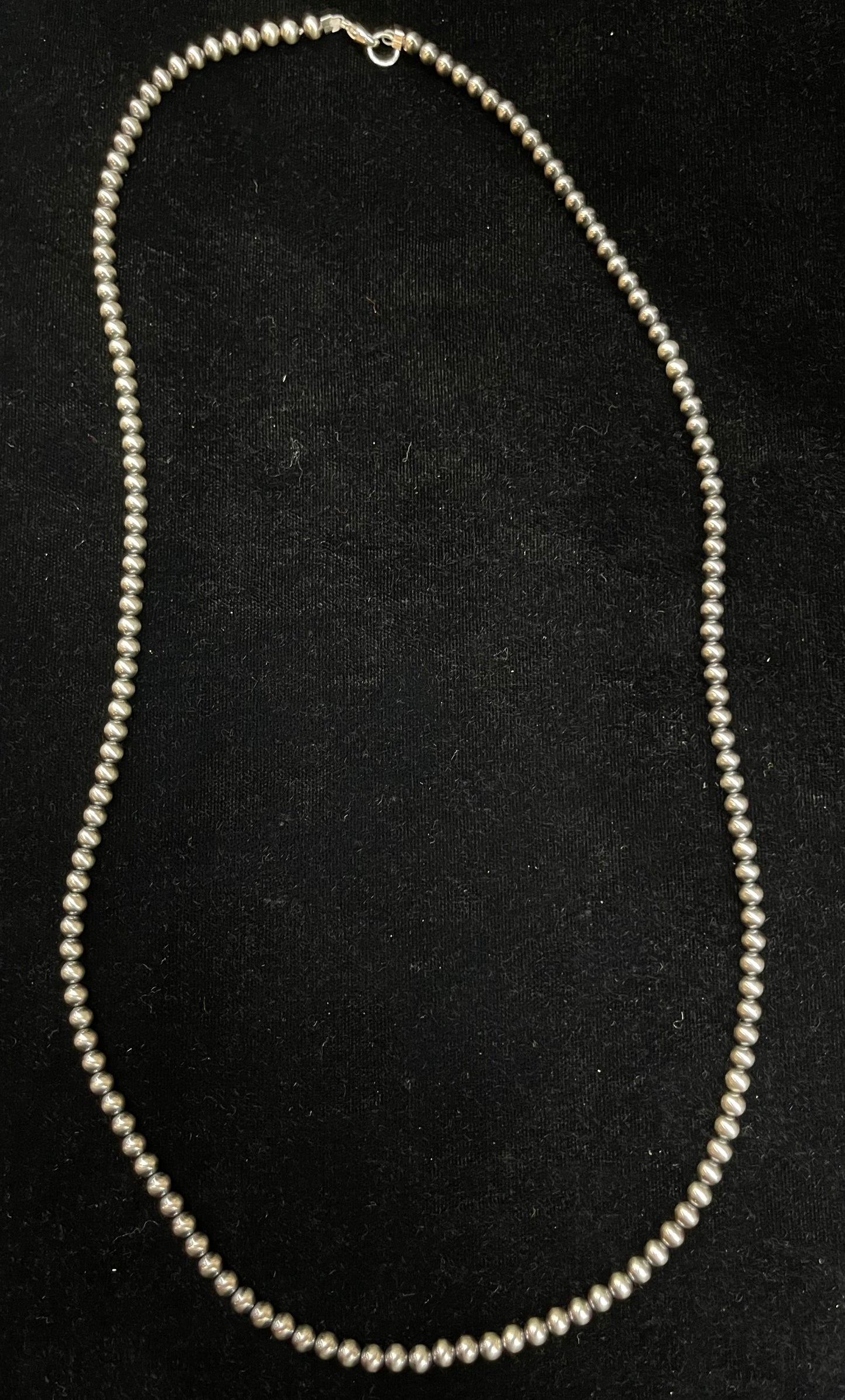 24" 4mm Navajo Pearls Necklace