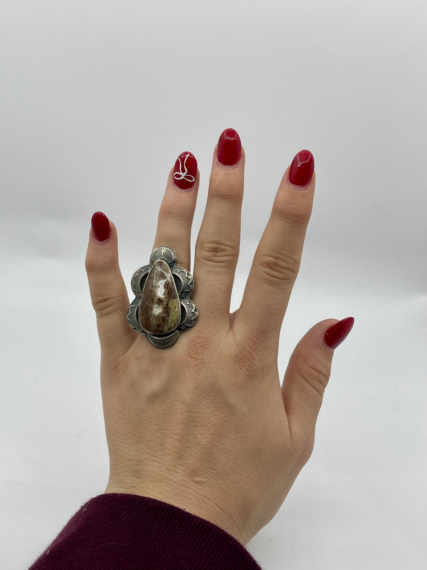 8.5 Teardrop Wild Horse Ring By Zia