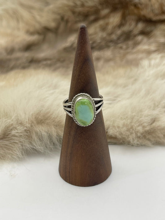7.5 Sonoran Gold Turquoise Ring by Judy Largo, Navajo