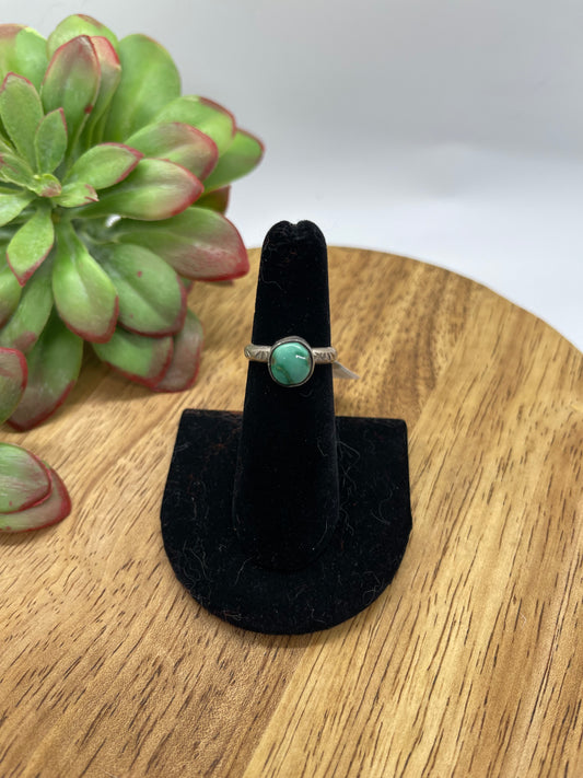5.0 Sonoran Gold Turquoise Round Rings