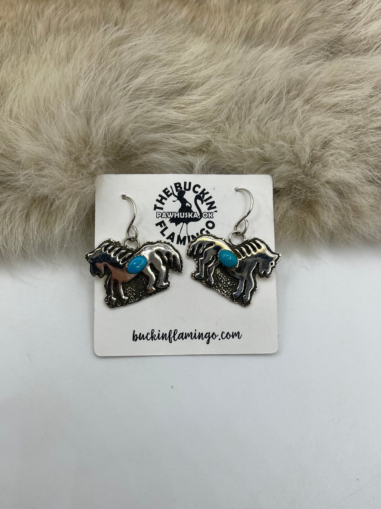 3 Piece Horse Set with Sleeping Beauty Turquoise by Marie Jackson, Navajo