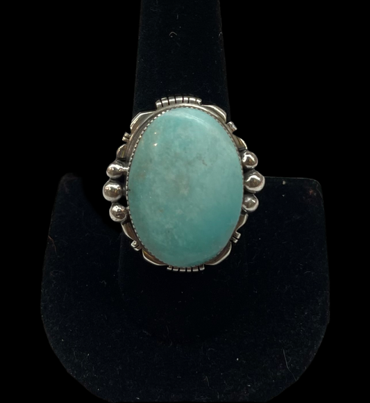 10.0 Turquoise Ring Mike Smith, Navajo