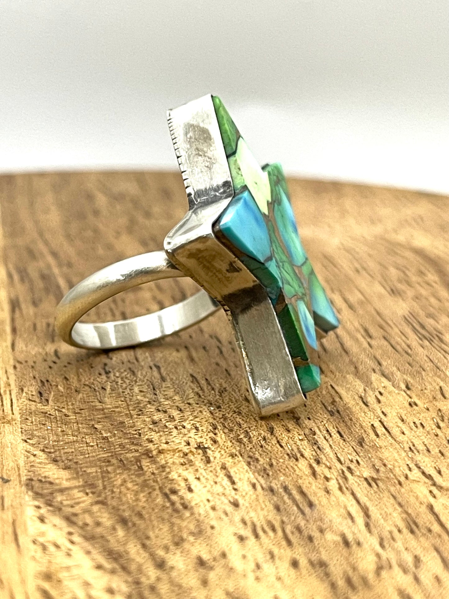 6.0 - 10.0 Adjustable Peacock Dahlia Ring