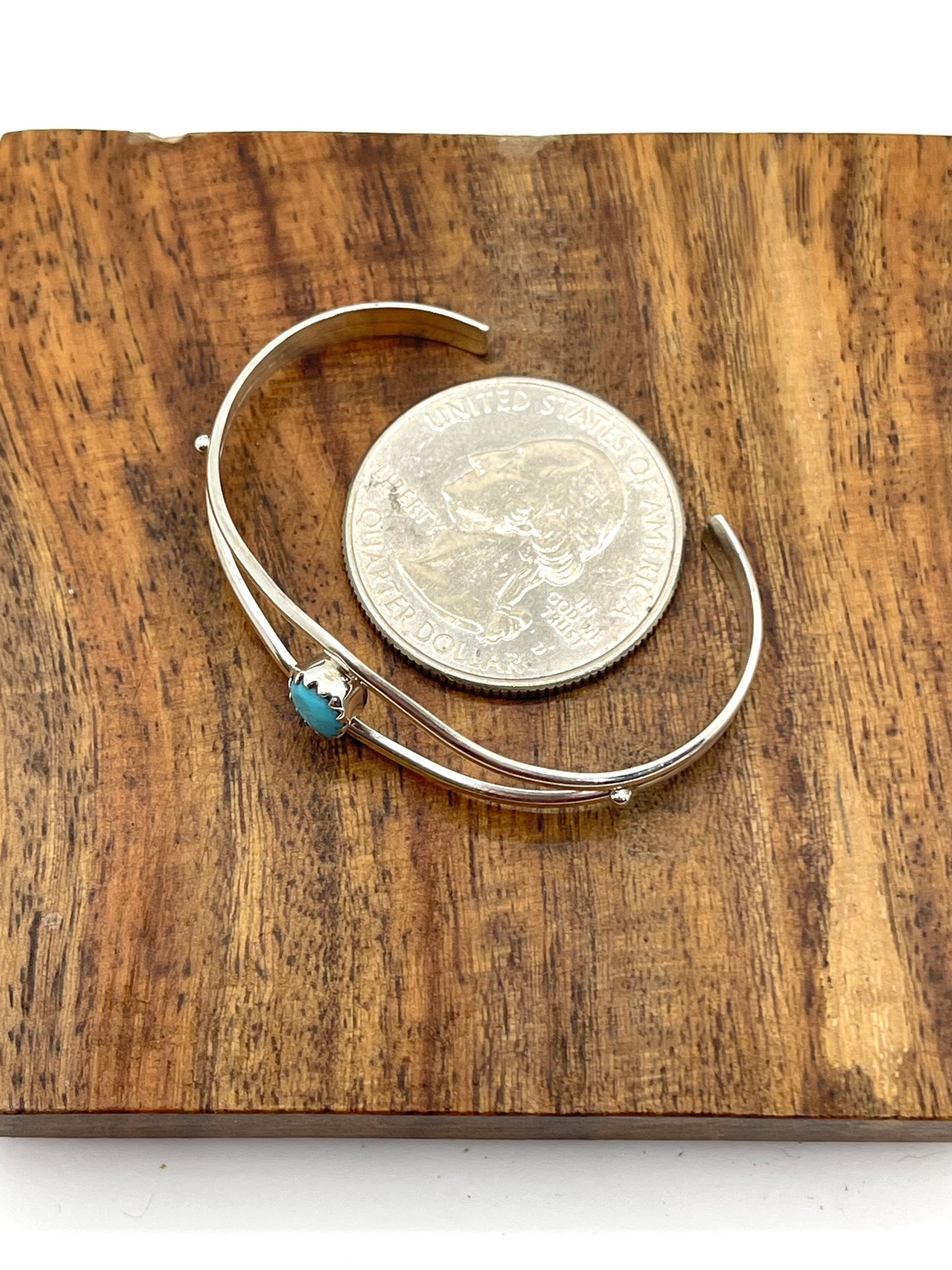 Turquoise Baby Cuff by Judy Lincoln, Navajo