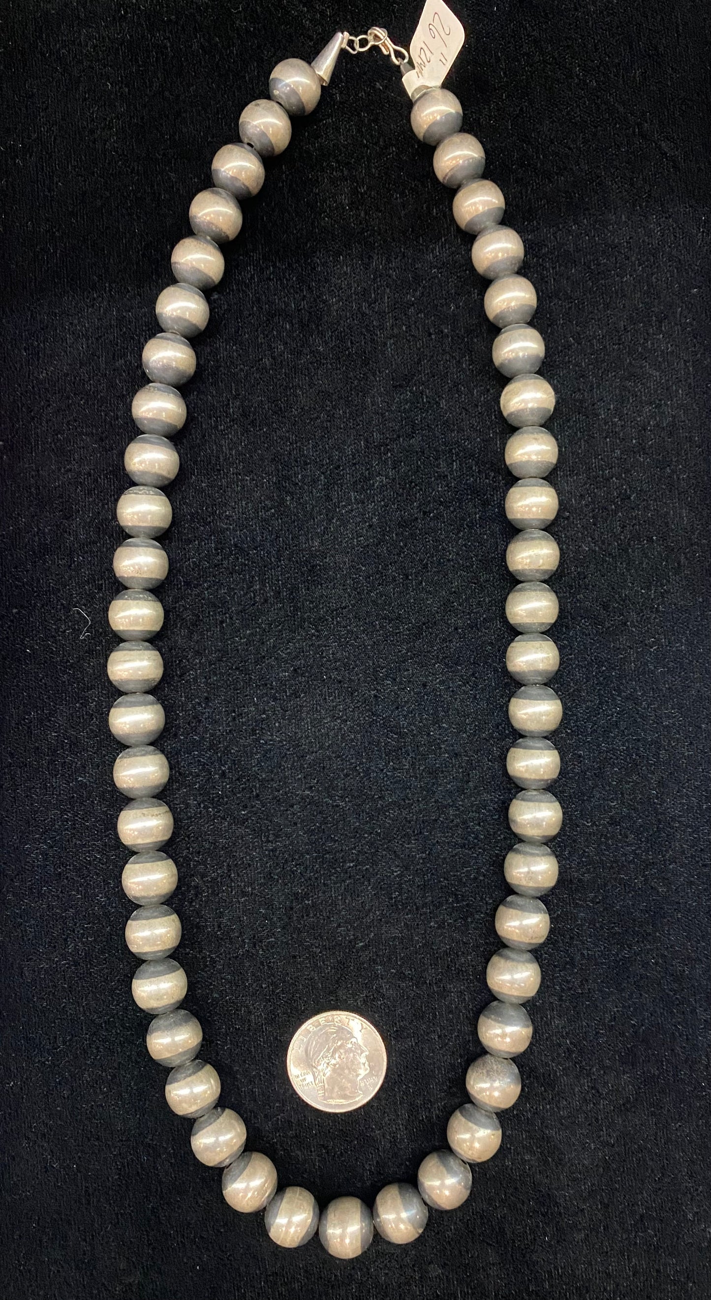 26" 12mm Navajo Style Pearls by B. Halwood