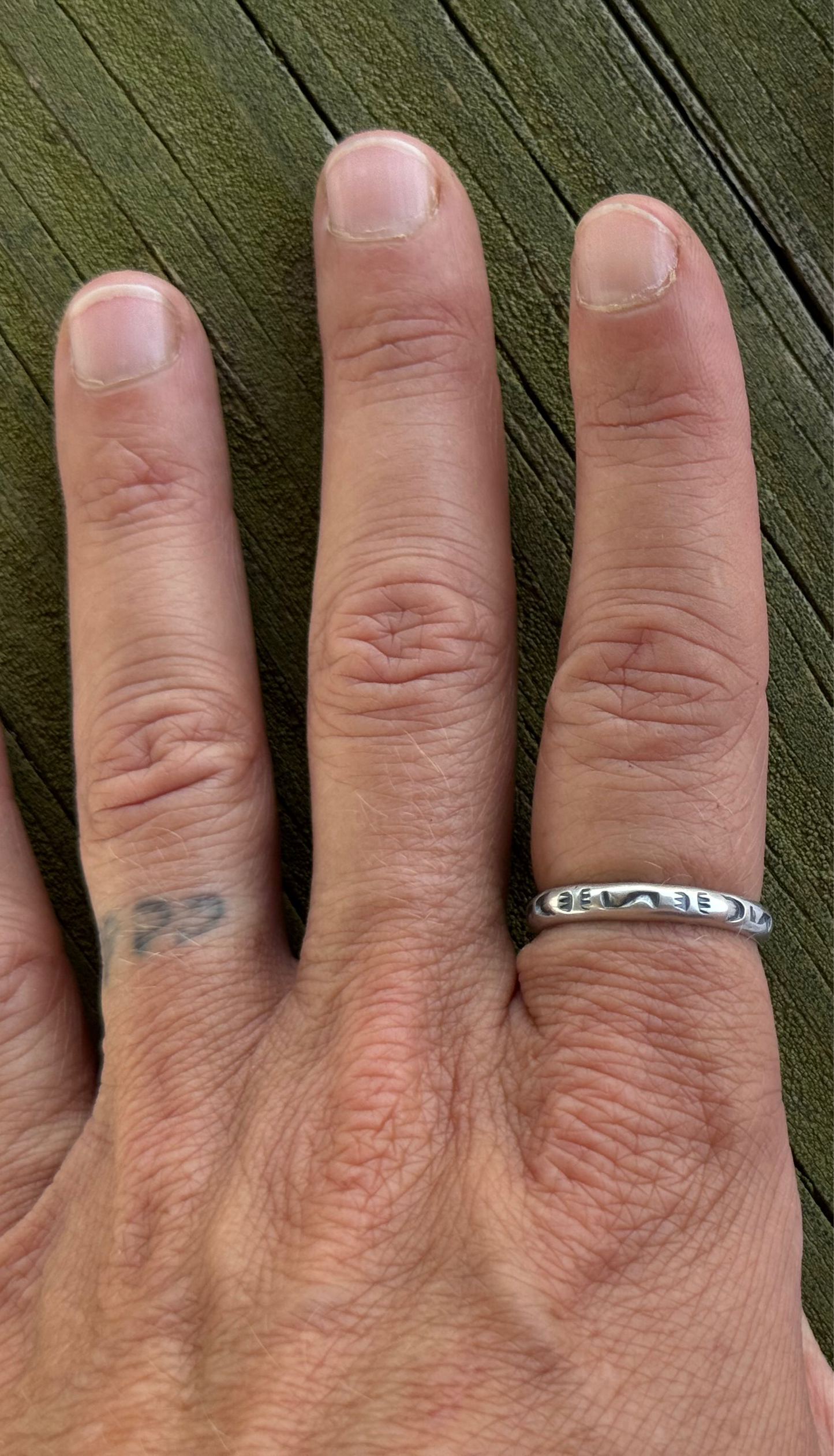 Sterling Silver Stamped Ring