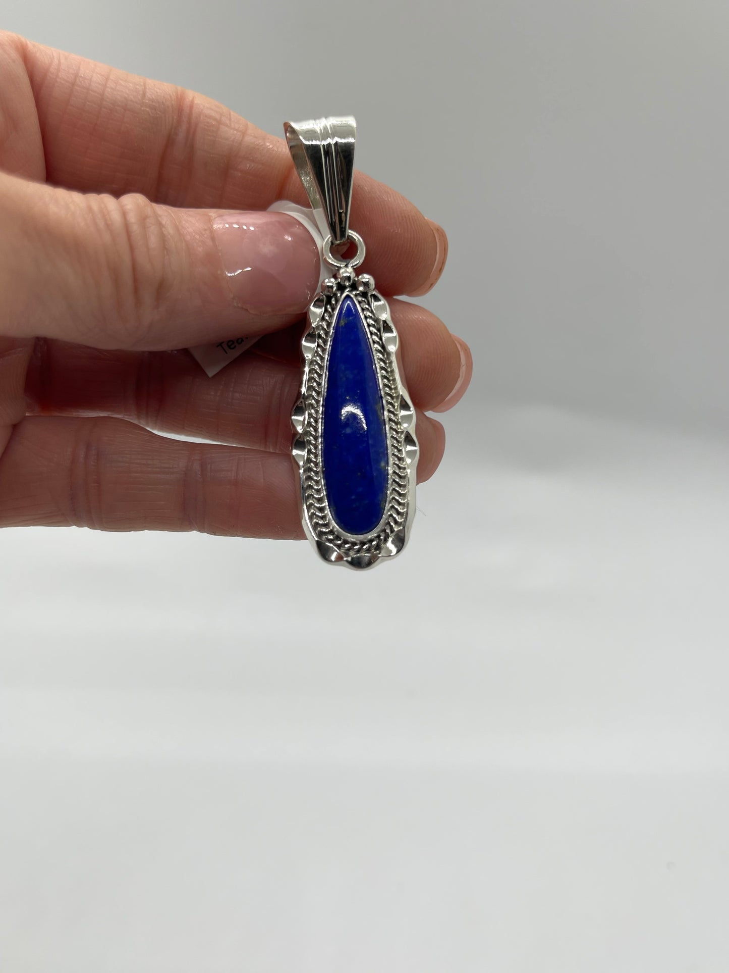 Blue Lapis Teardrop Pendant with a 7mm Bale