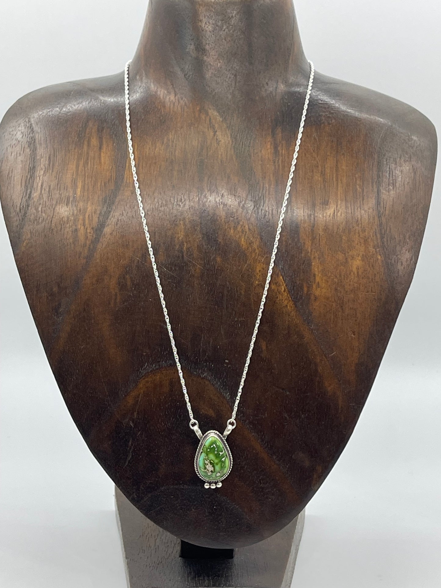 18" Sonoran Gold Turquoise Single Stone Necklace