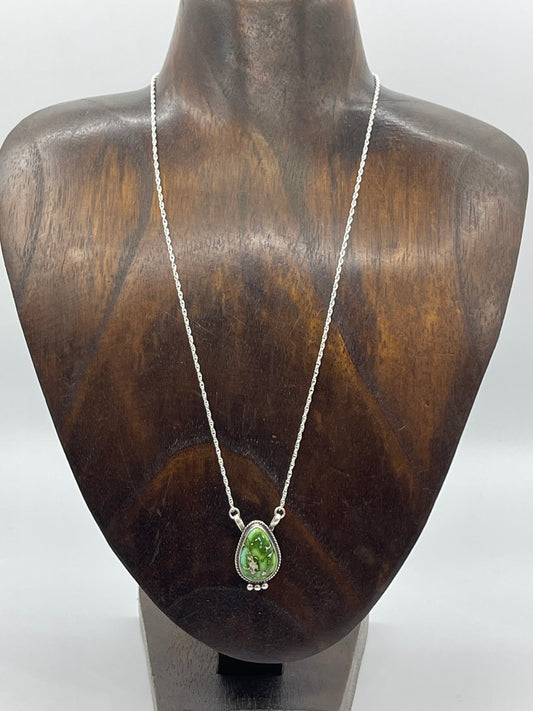 18" Sonoran Gold Turquoise Single Stone Necklace