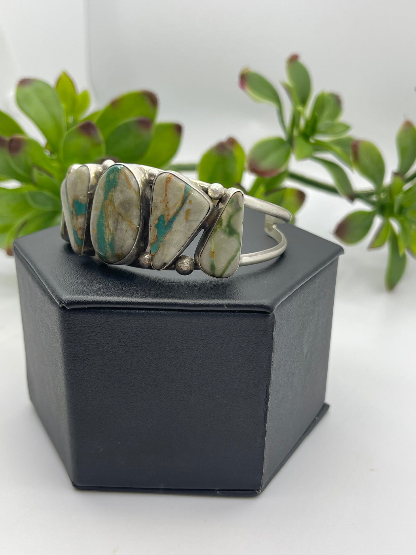 5 Stone Royston Ribbon Turquoise Cuff