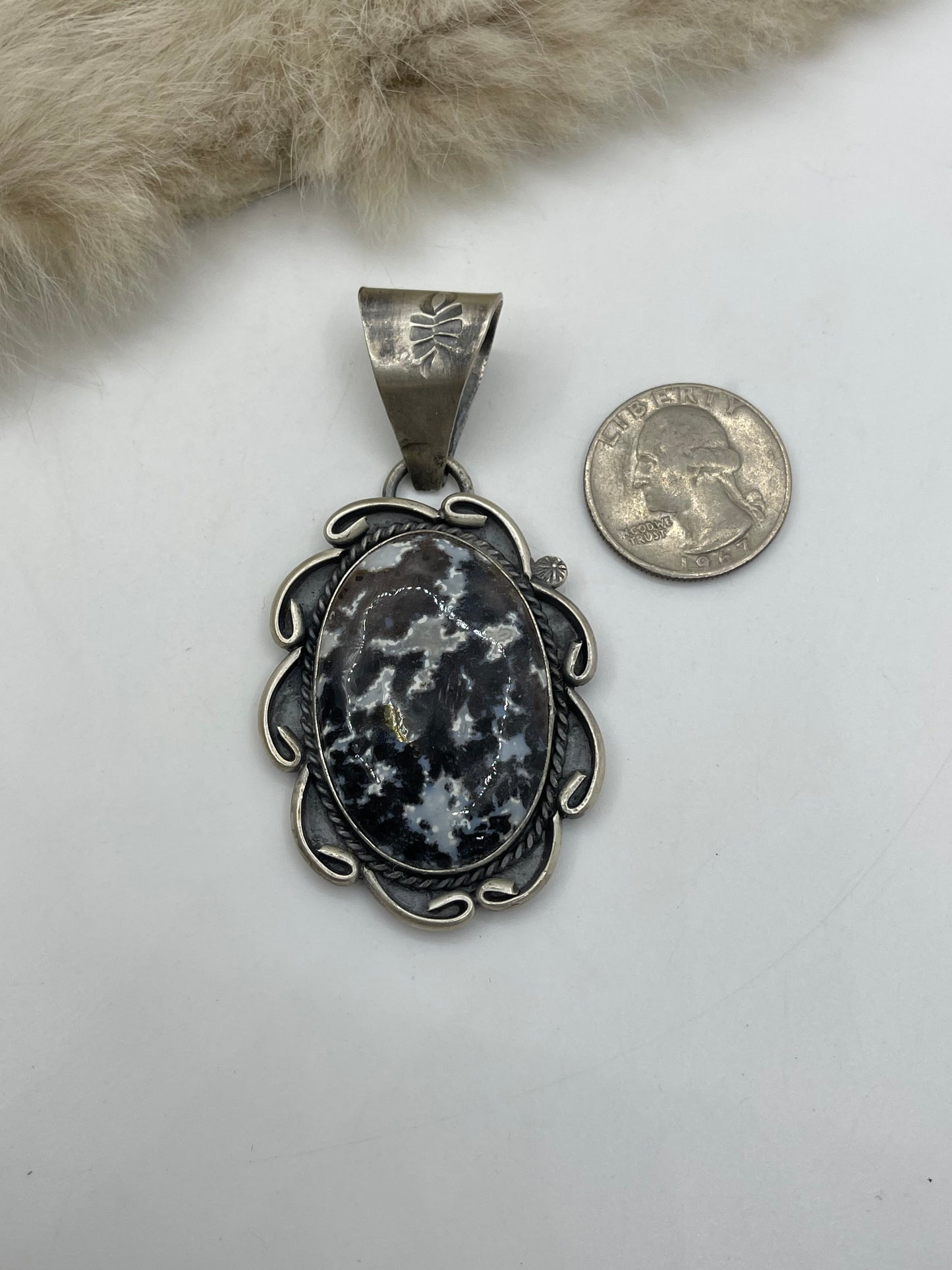 10.2mm Bail Jasper Pendant by Gilbert Nez, Navajo