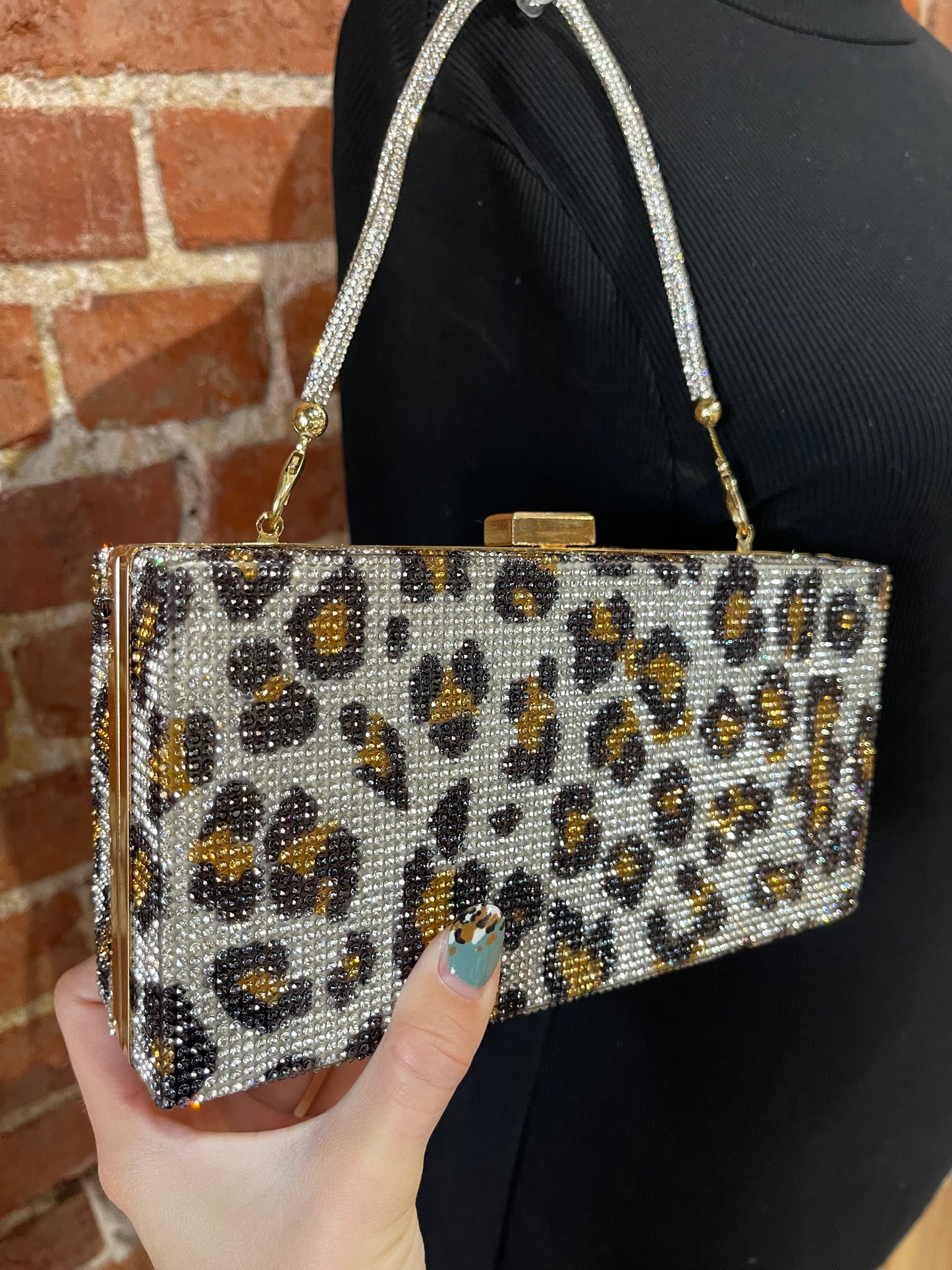 Bedazzled Leopard Purse