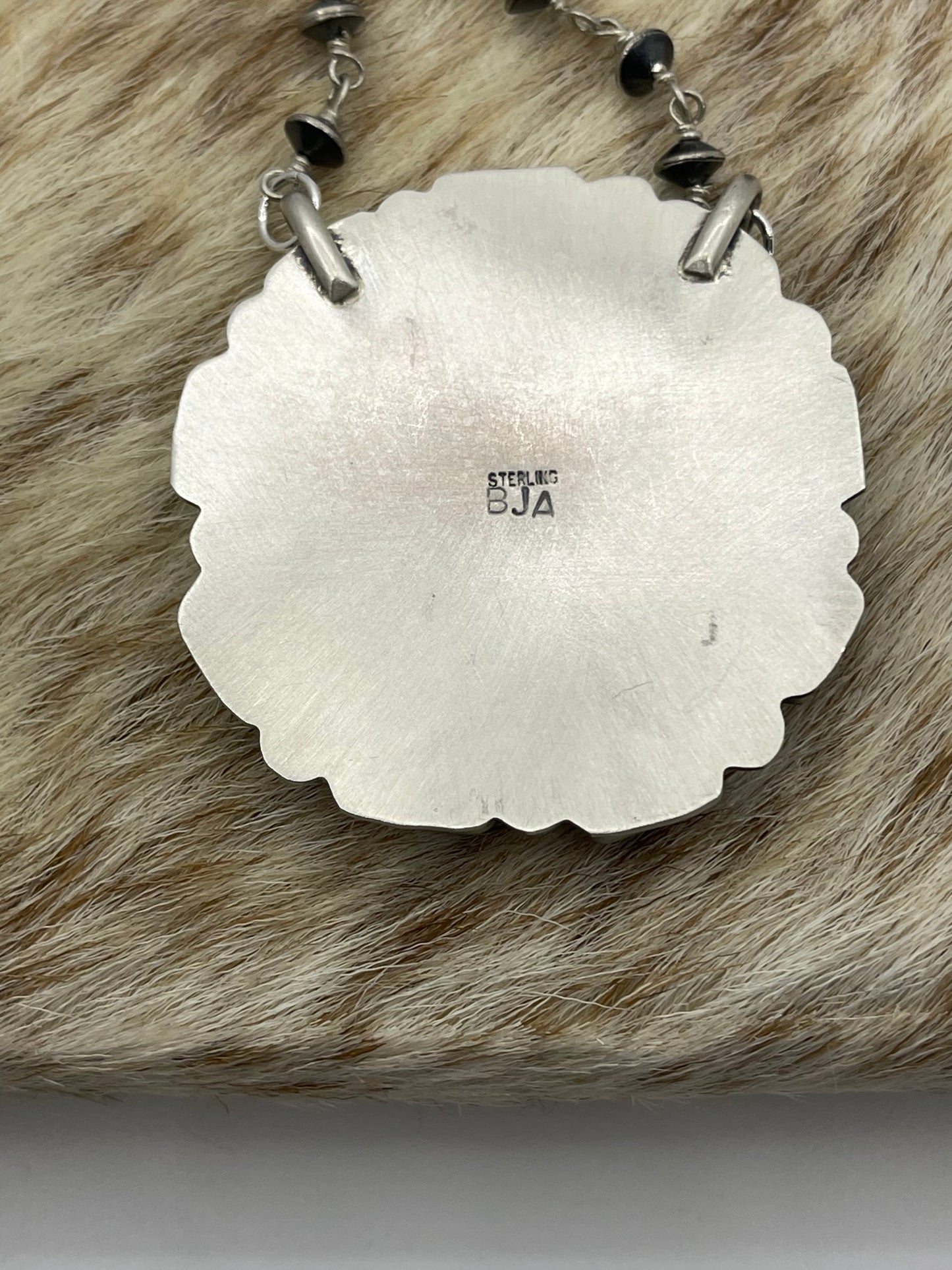 19" 1937 Half Silver Dollar Palomino Turquoise Necklace