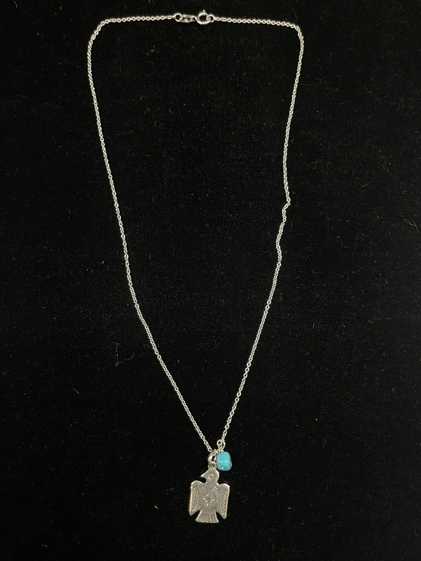 16" Thunderbird and Turquoise Necklace