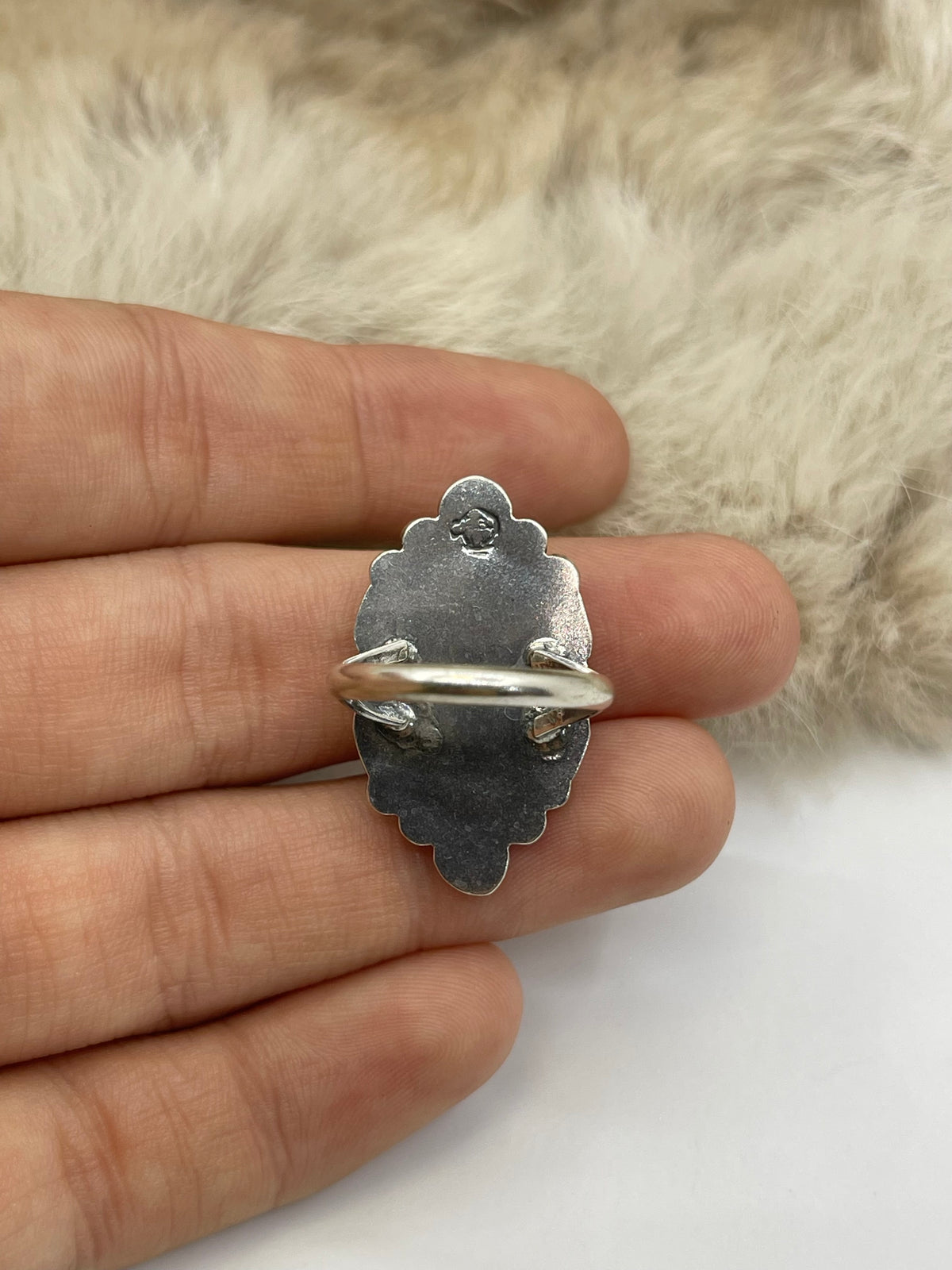 7.5 Sonoran Gold Turquoise Ring by Marita Benally, Navajo