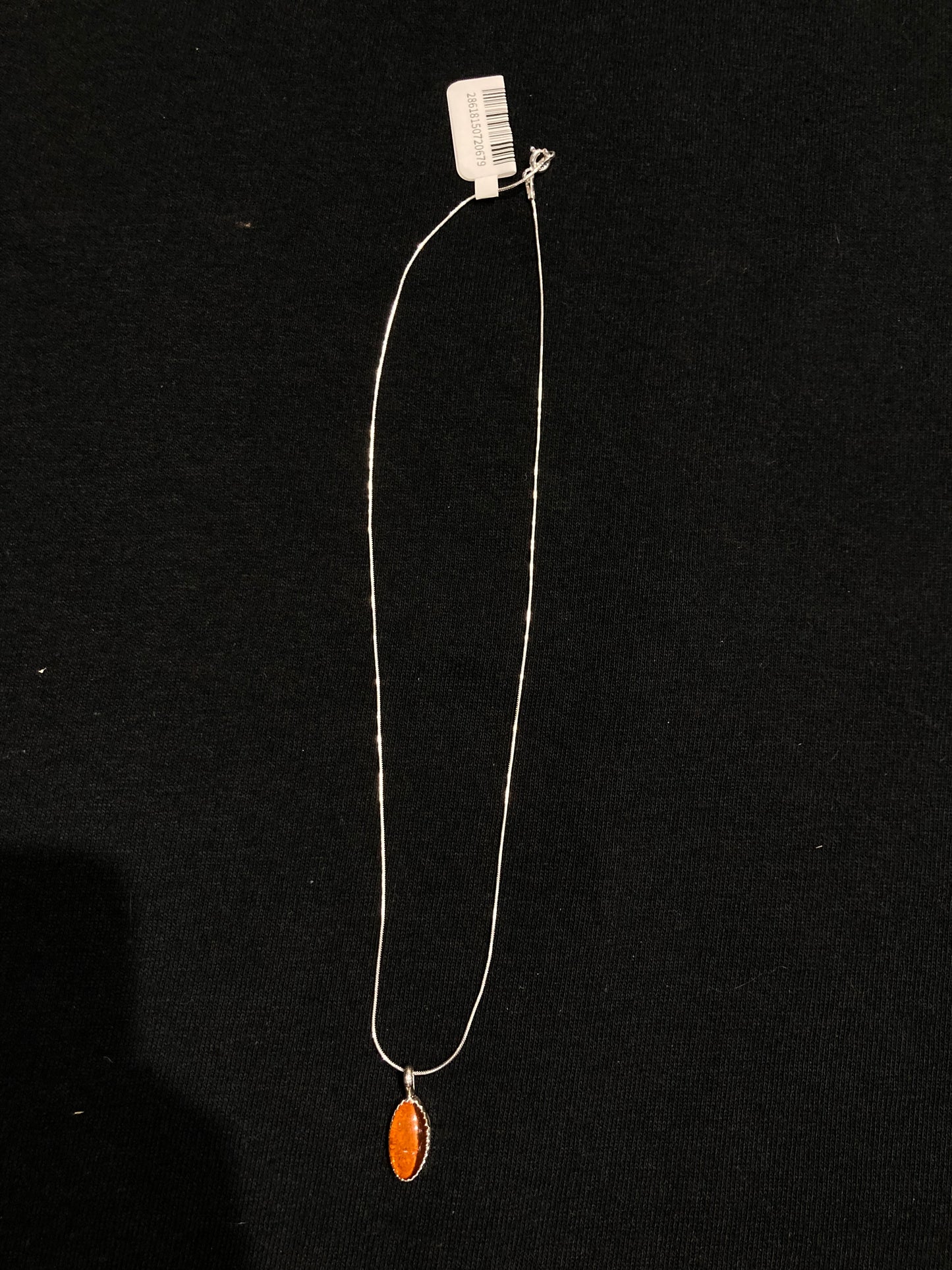 16" Amber Necklace by Dorothy Yazzie, Navajo