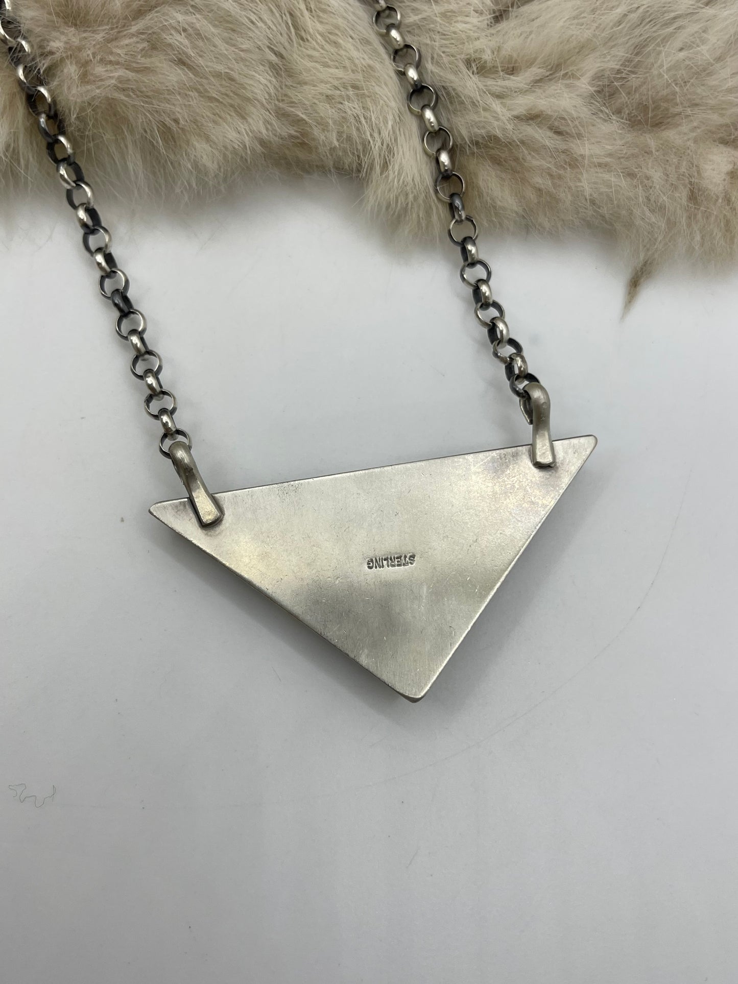 18" Triangle Palomino Turquoise Necklace