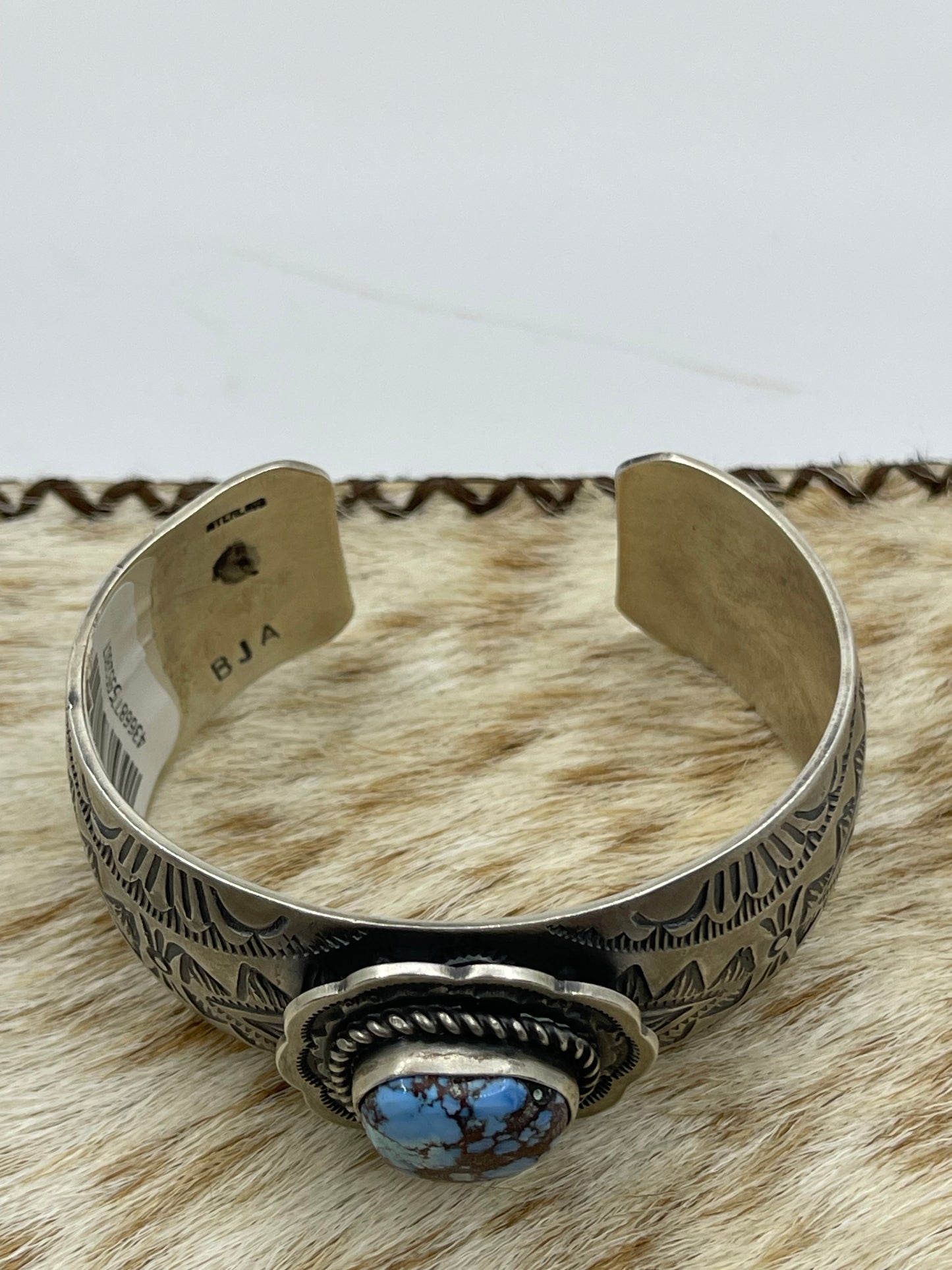 Golden Hill Turquoise 6”-7 1/2” Cuff by Boyd Ashley, Navajo