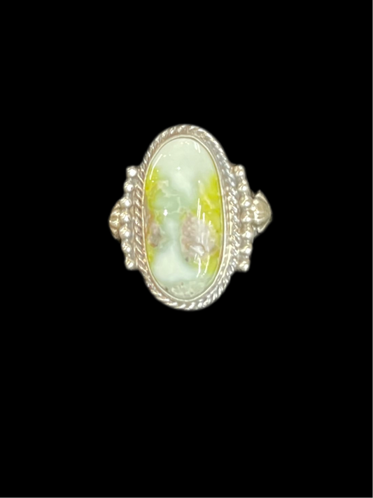 5.5 Palomino Turquoise Ring by Bobby Platero, Navajo