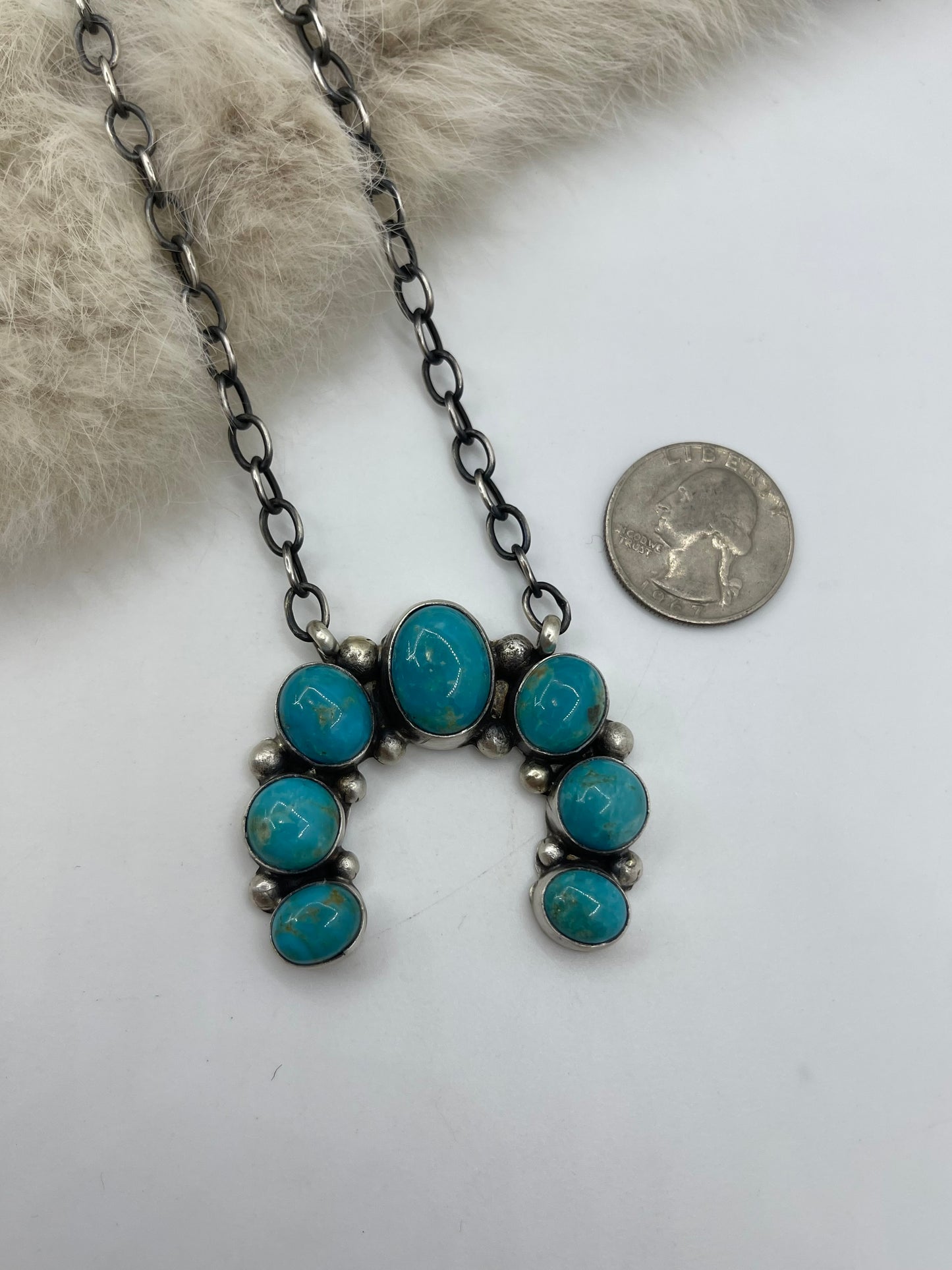 17" Turquoise Necklace by Augustine Largo, Navajo